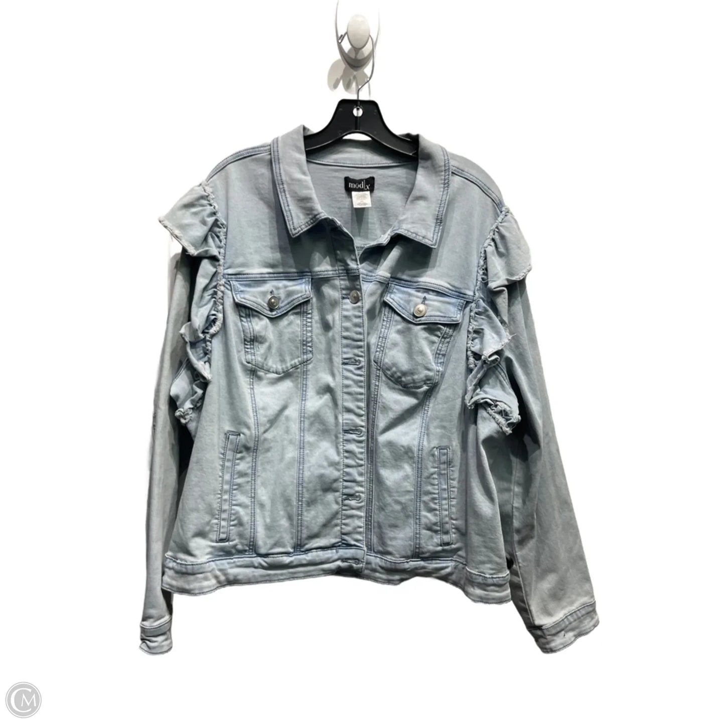 Jacket Denim By MOD X In Blue Denim, Size: 2x