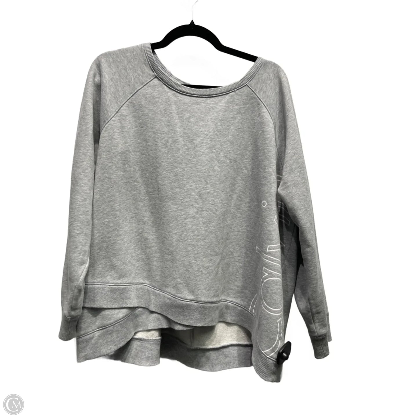Sweatshirt Crewneck By Calvin Klein In Grey, Size: 2x