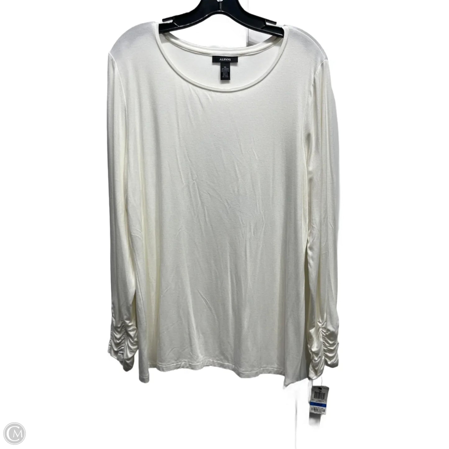 Top Long Sleeve By Alfani In White, Size: Xl