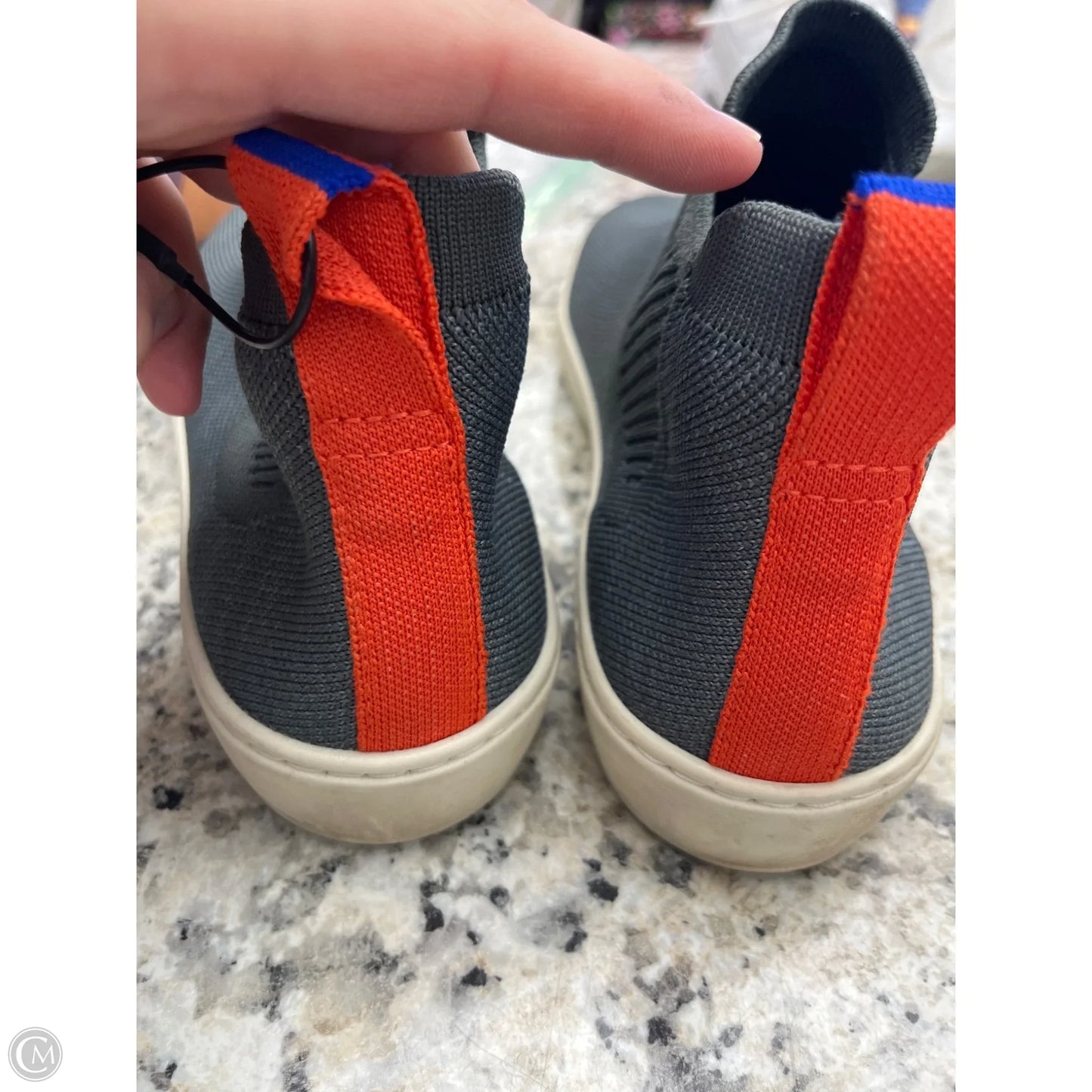 Shoes Flats By Rothys In Grey & Orange, Size: 7.5