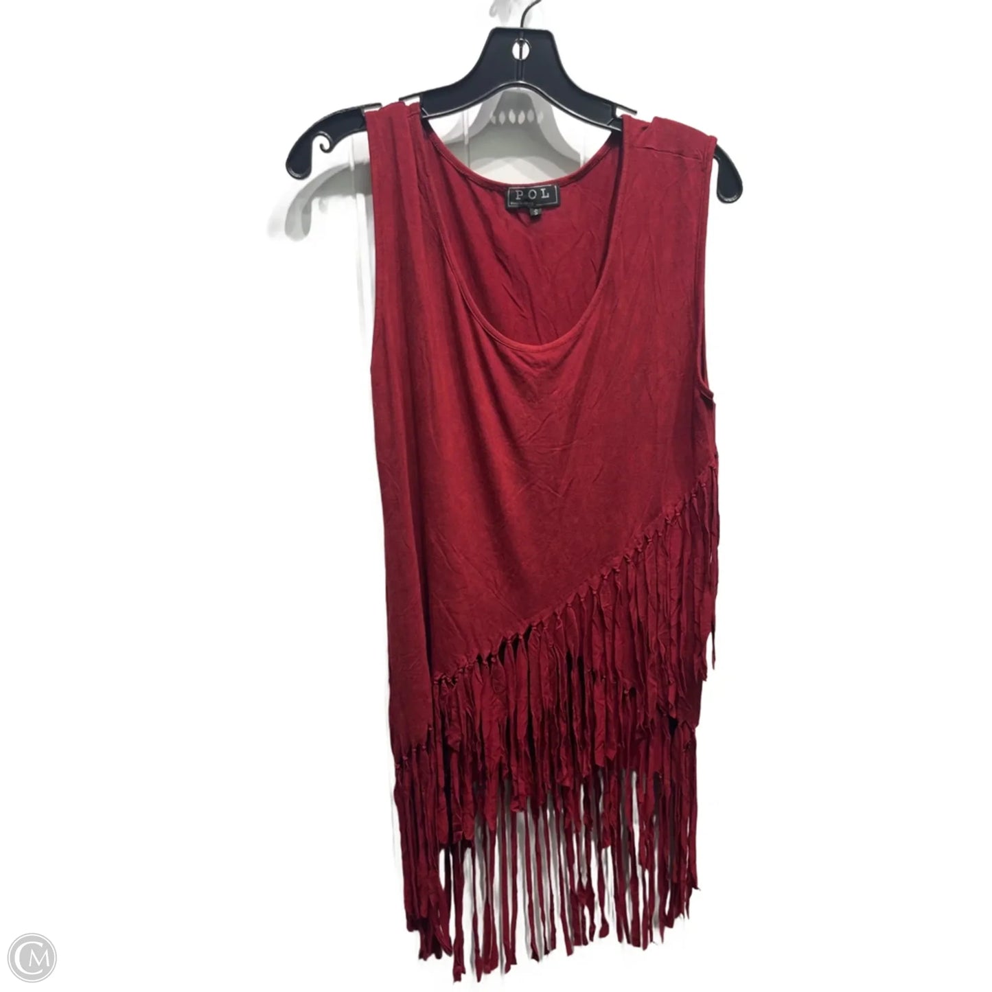 Top Sleeveless By Pol In Red, Size: S