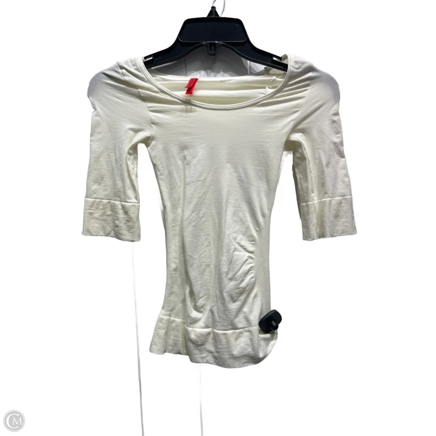 Top Short Sleeve By Spanx In Cream, Size: M