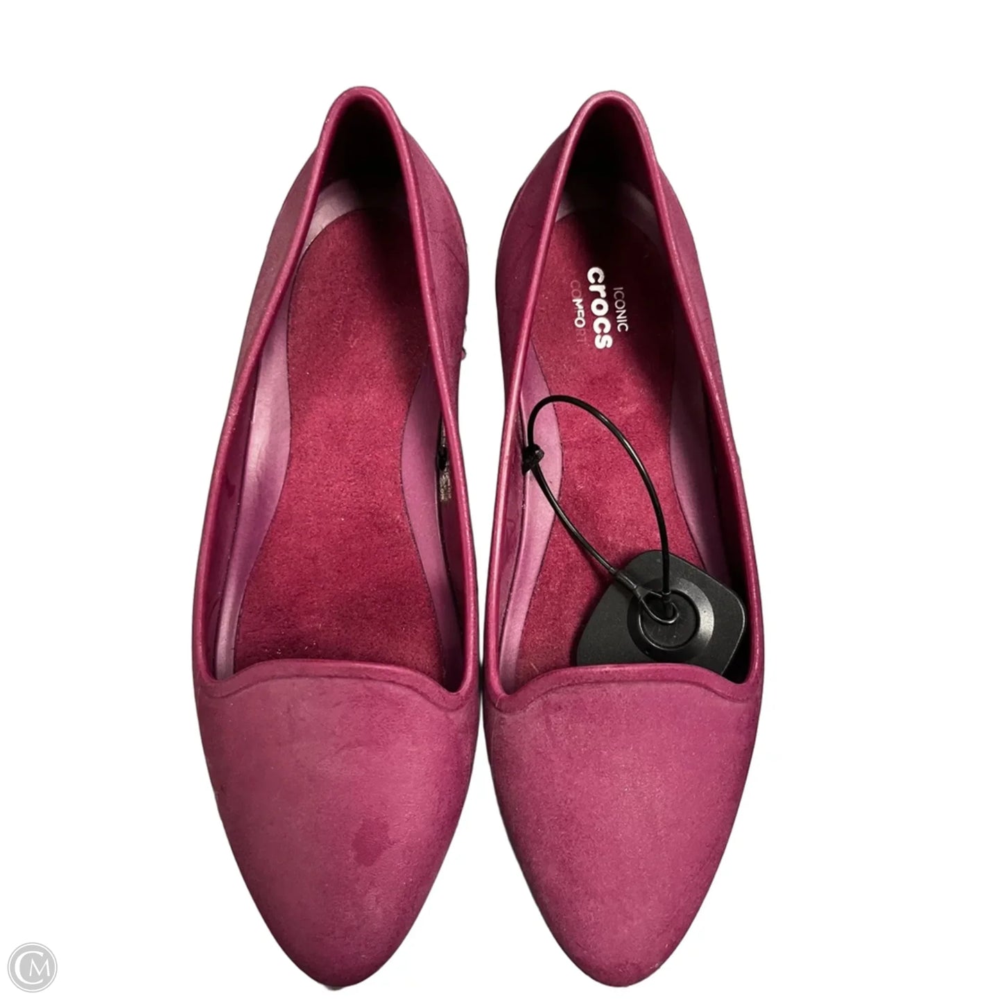 Shoes Flats By Crocs In Purple, Size: 5