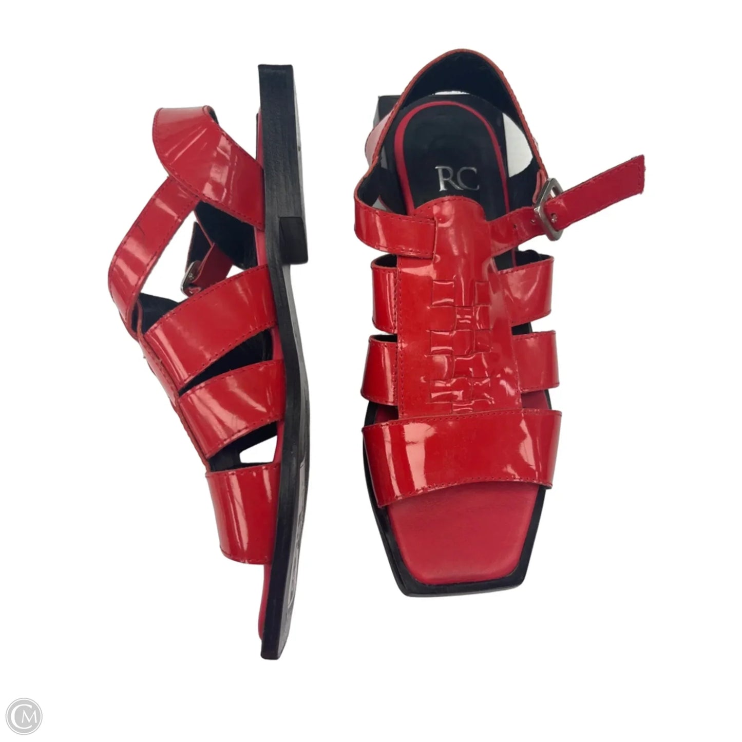 Sandals Flats By Clothes Mentor In Red, Size: 6.5