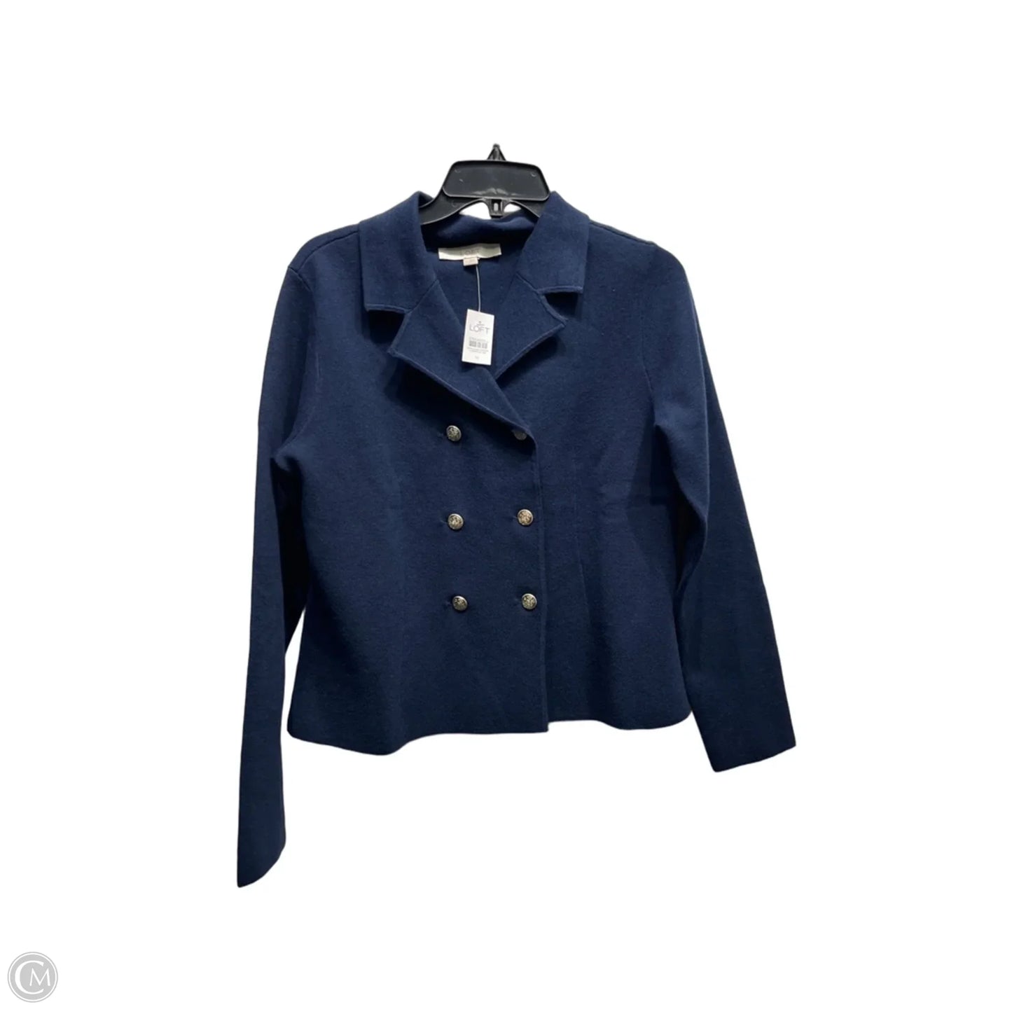 Sweater Cardigan By Loft In Navy, Size: M