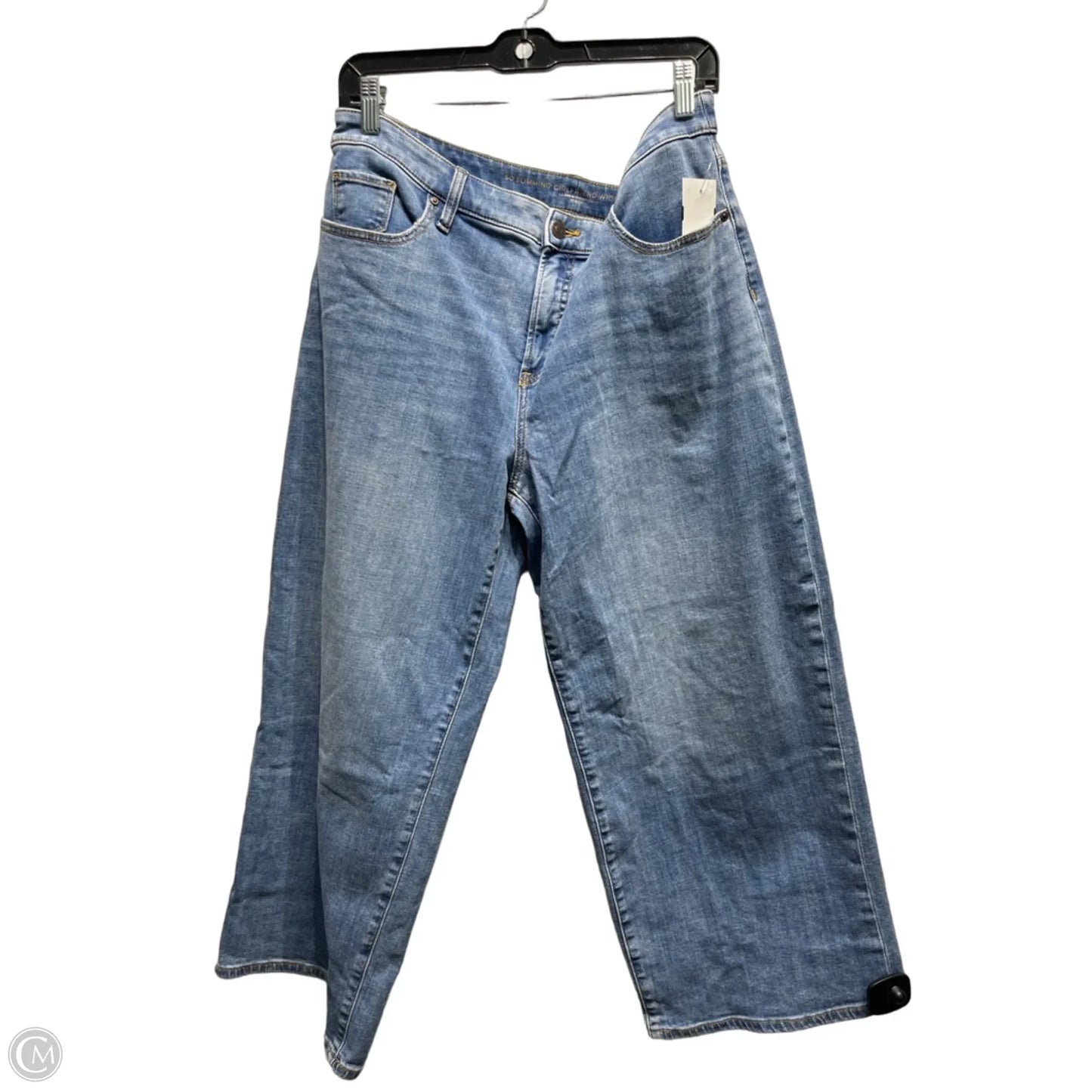 Jeans Cropped By Chicos In Blue Denim, Size: 14