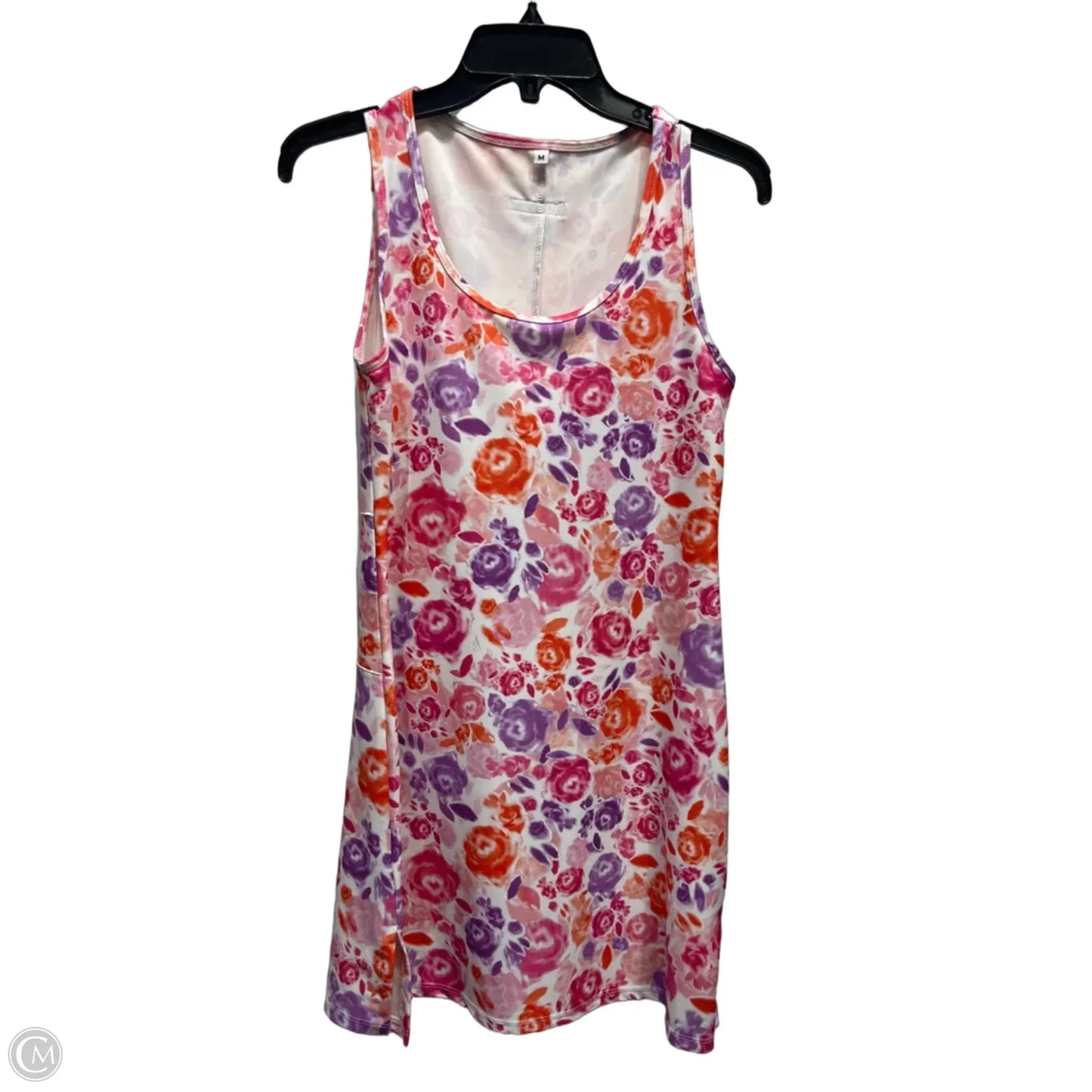 Dress Casual Short By nuu muu In Orange & Pink, Size: M