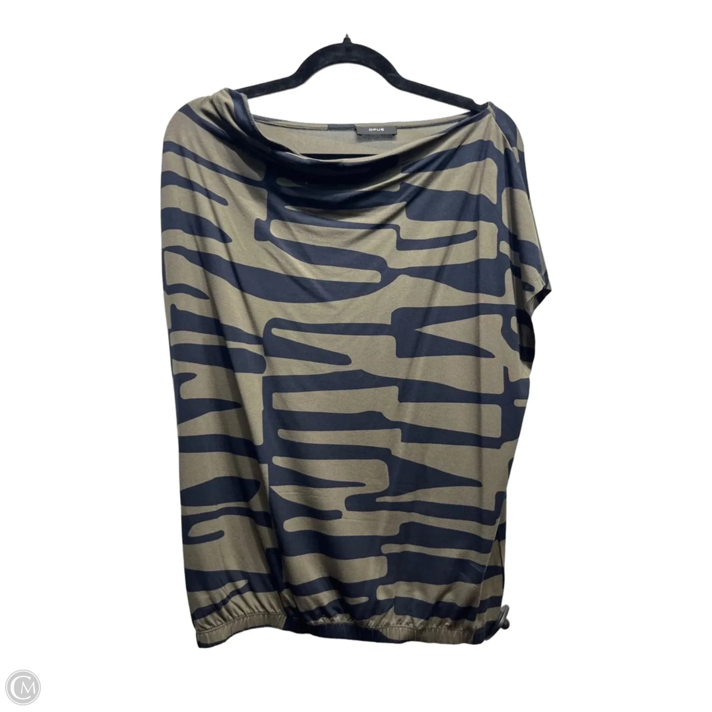 Top Short Sleeve By opus In Black & Green, Size: L