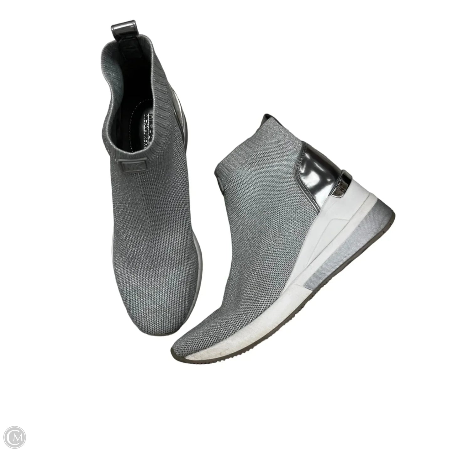Boots Ankle Flats By Michael By Michael Kors In Silver, Size: 8.5