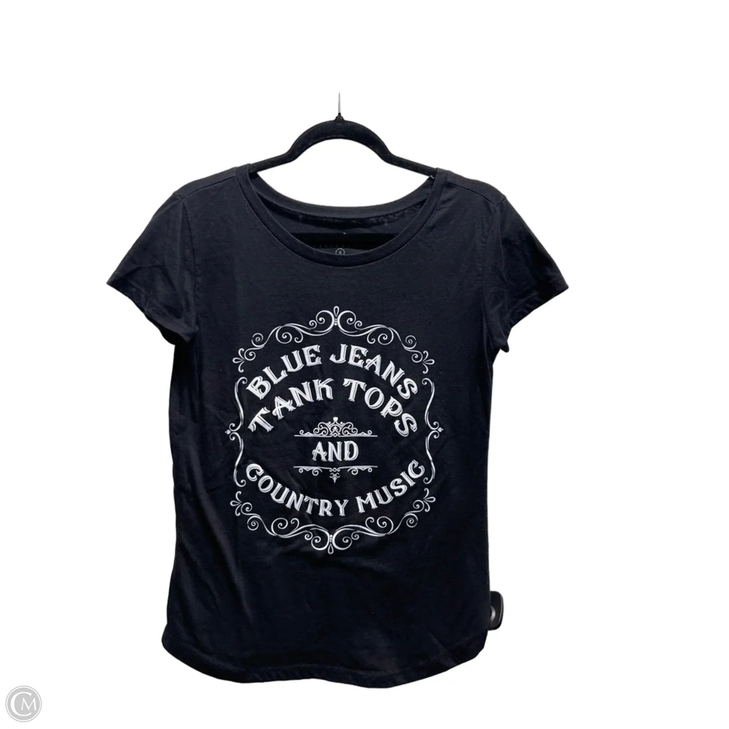 Top Short Sleeve Basic By ana cabana In Black, Size: S