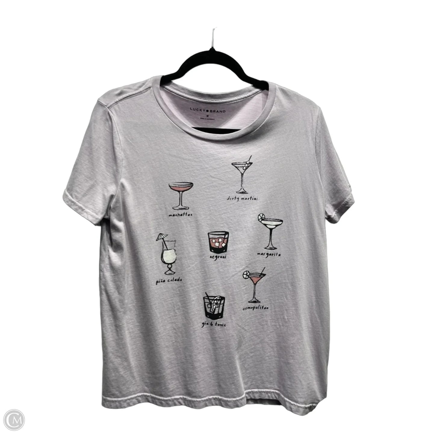 Top Short Sleeve Basic By Lucky Brand In Purple, Size: M
