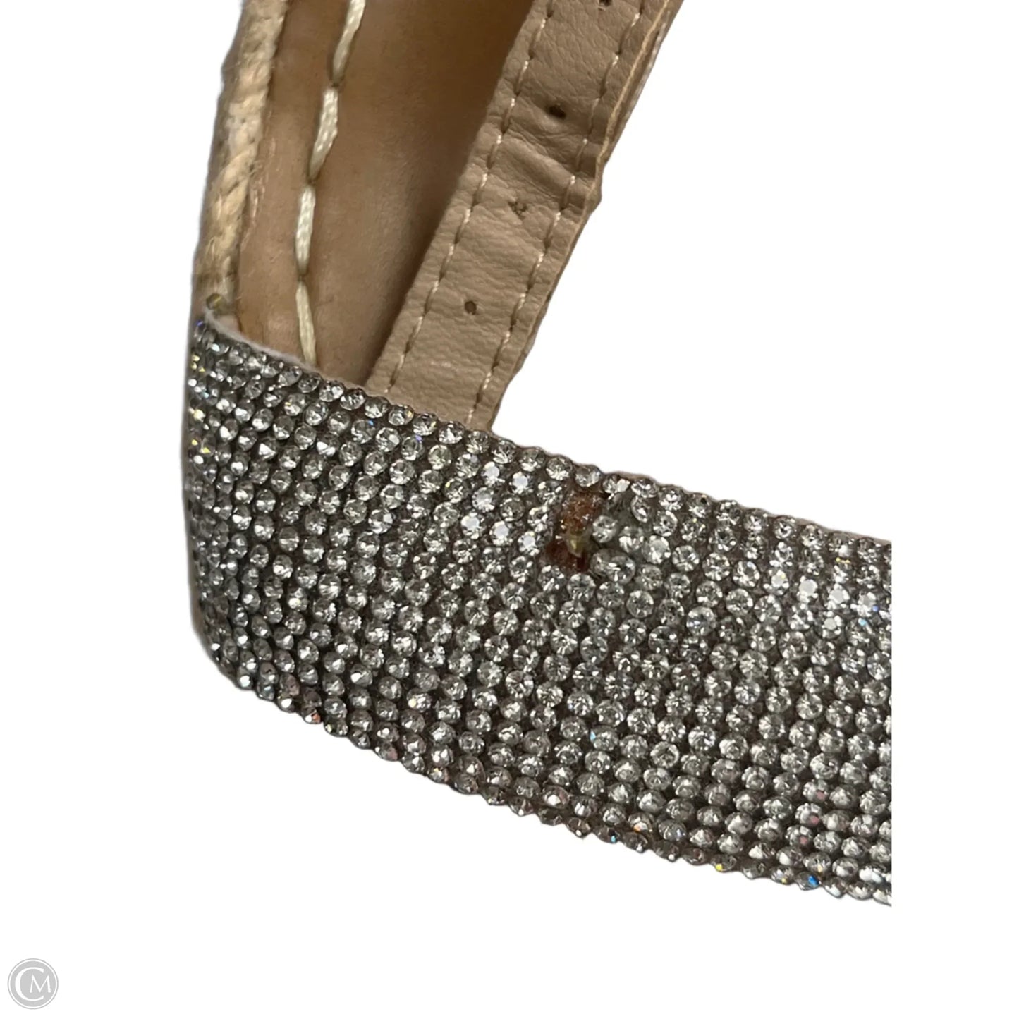 Sandals Heels Wedge By Steve Madden In Silver & Tan, Size: 8