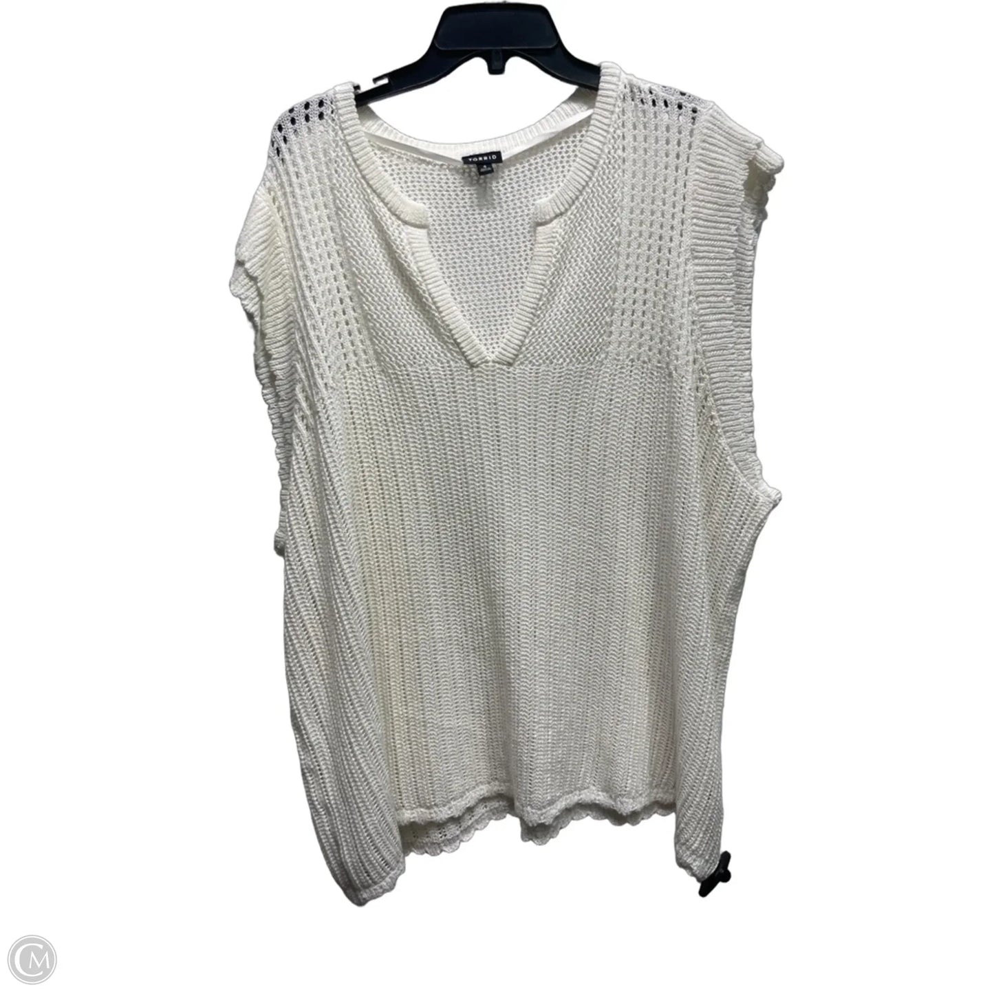Top Short Sleeve By Torrid In White, Size: 4x