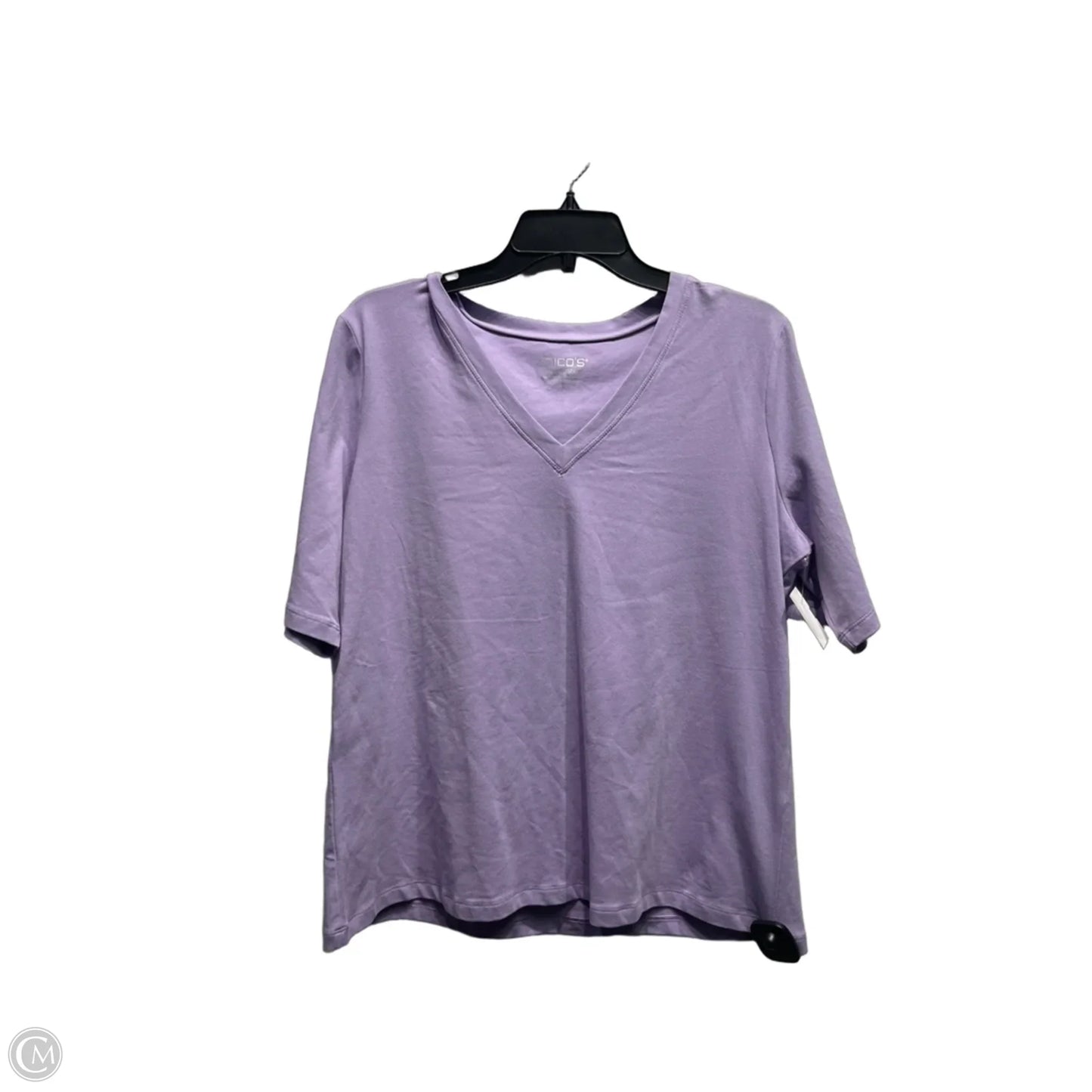 Top Short Sleeve By Chicos In Purple, Size: L