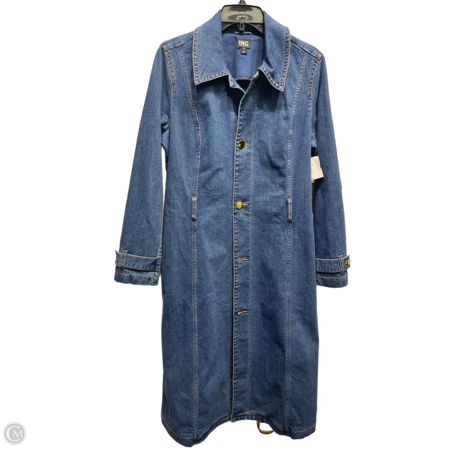 Dress Casual Midi By Inc In Blue Denim, Size: M