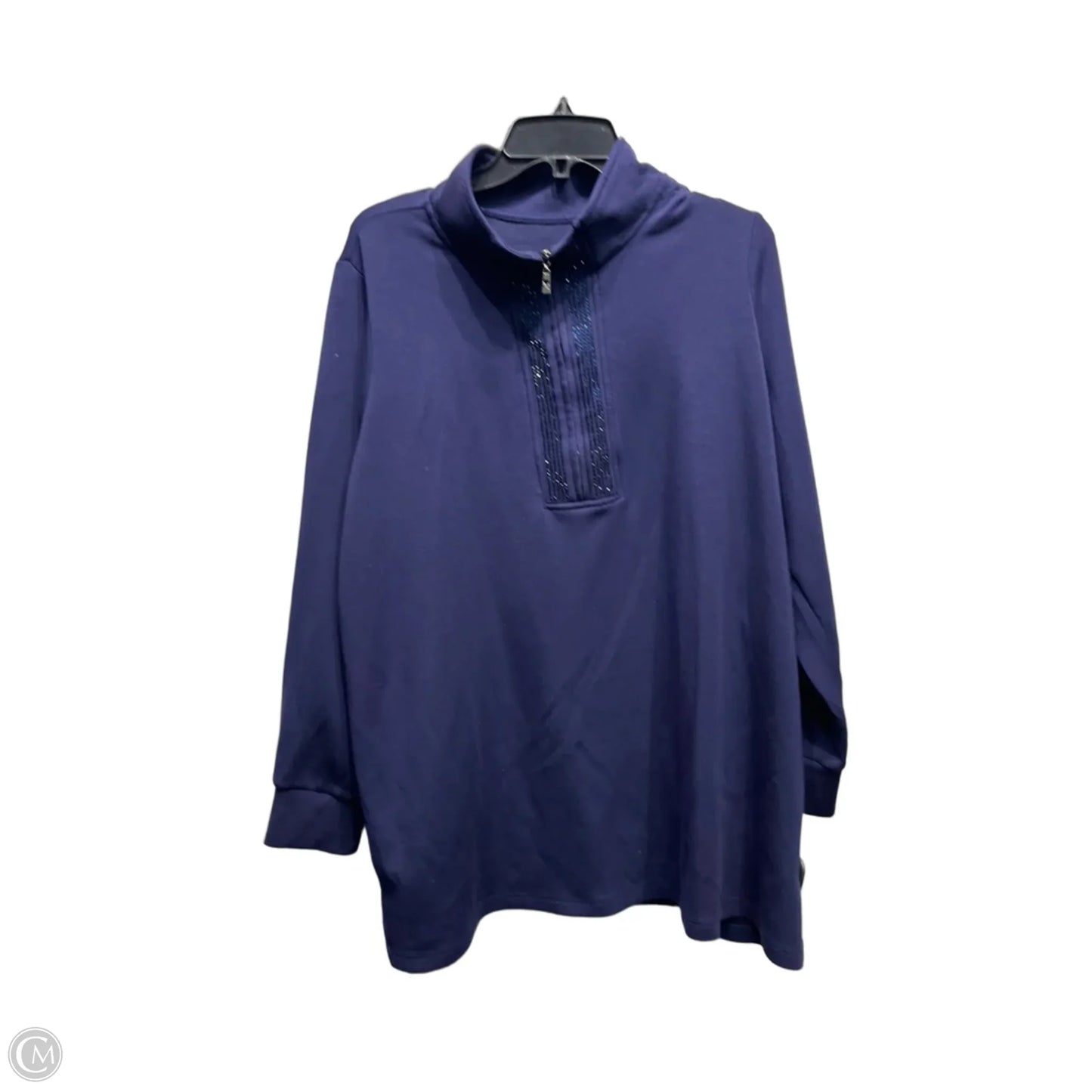 Top Long Sleeve By Belle By Kim Gravel In Navy, Size: 1x