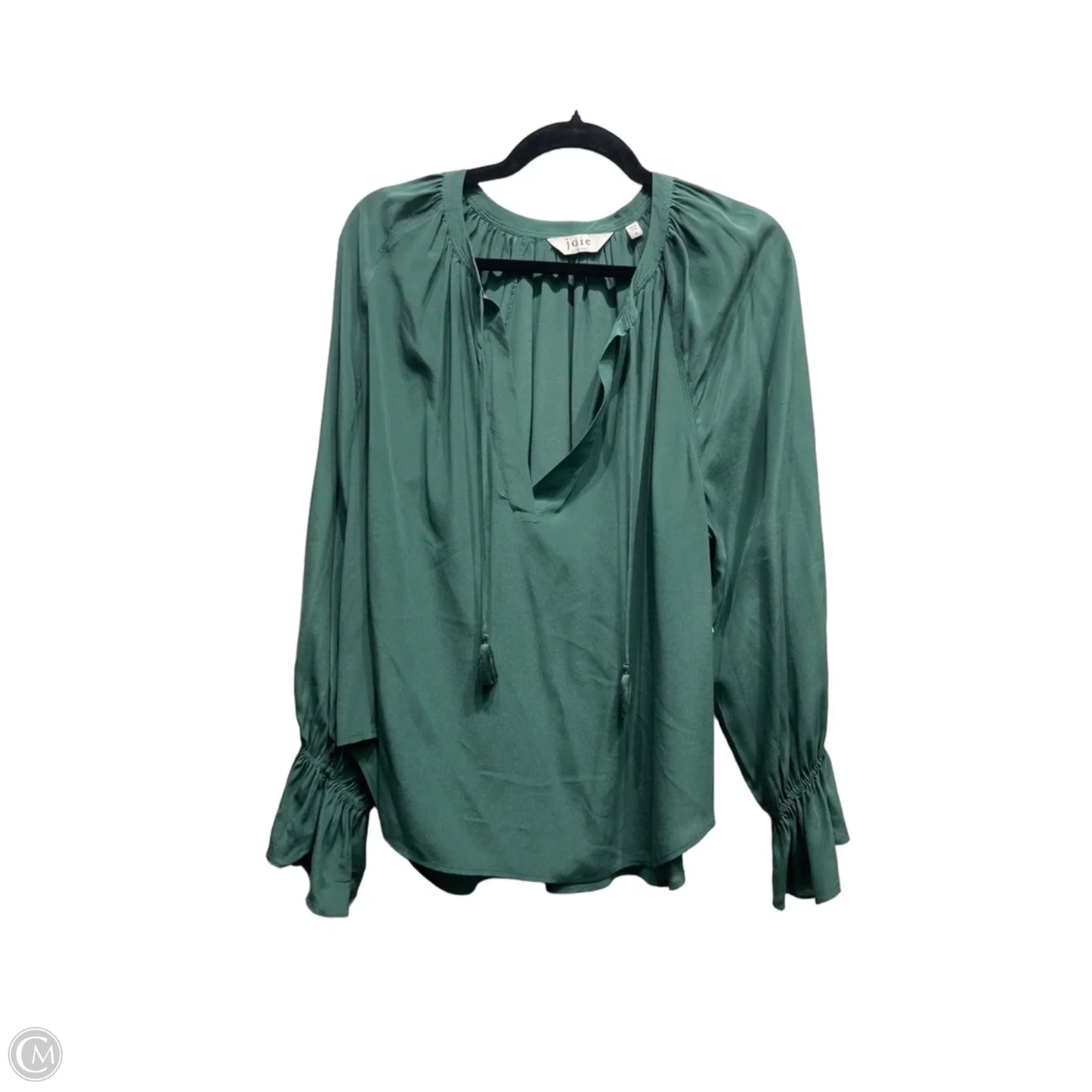 Blouse Long Sleeve By Joie In Green, Size: 1x