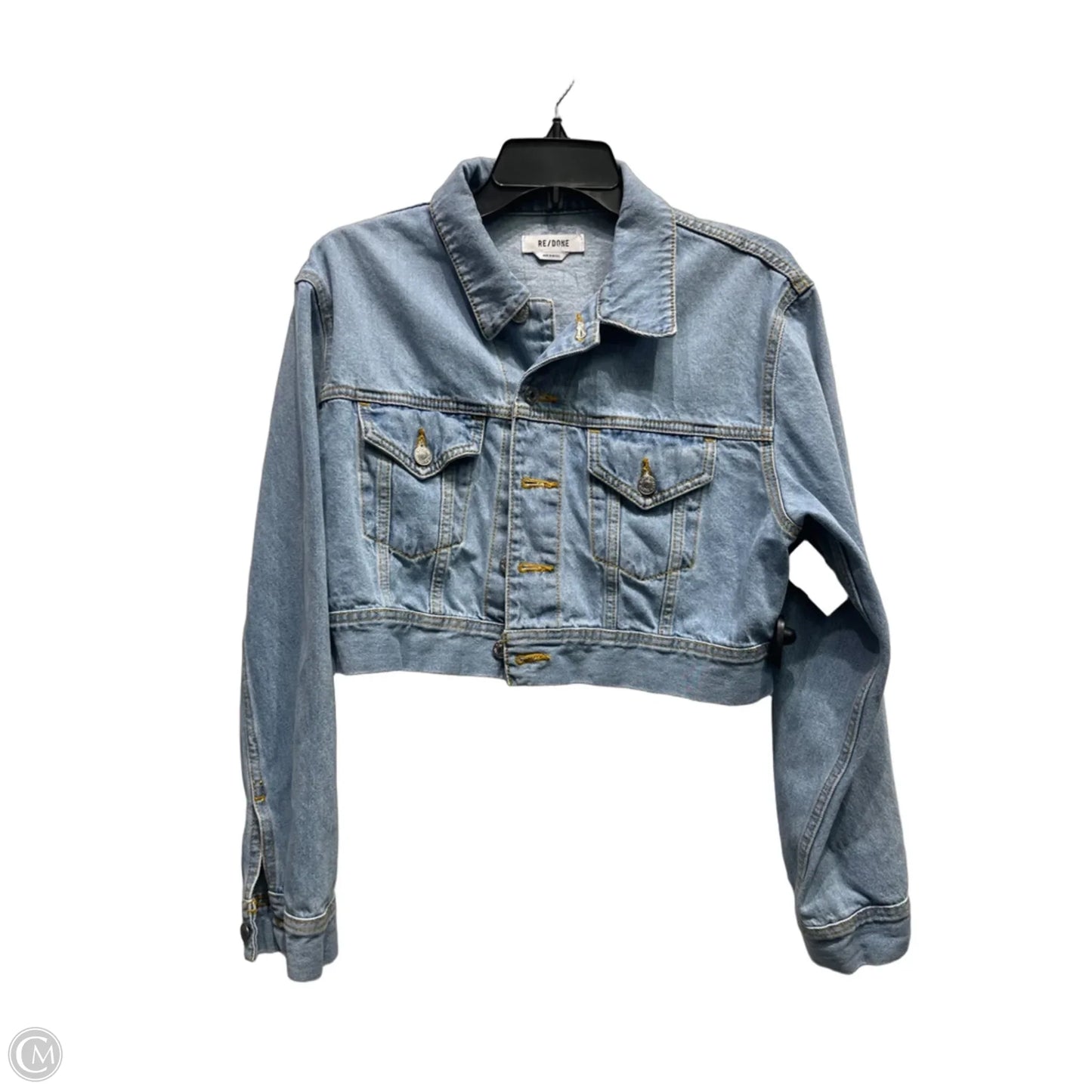 Jacket Denim By RE /DONE In Blue Denim, Size: S