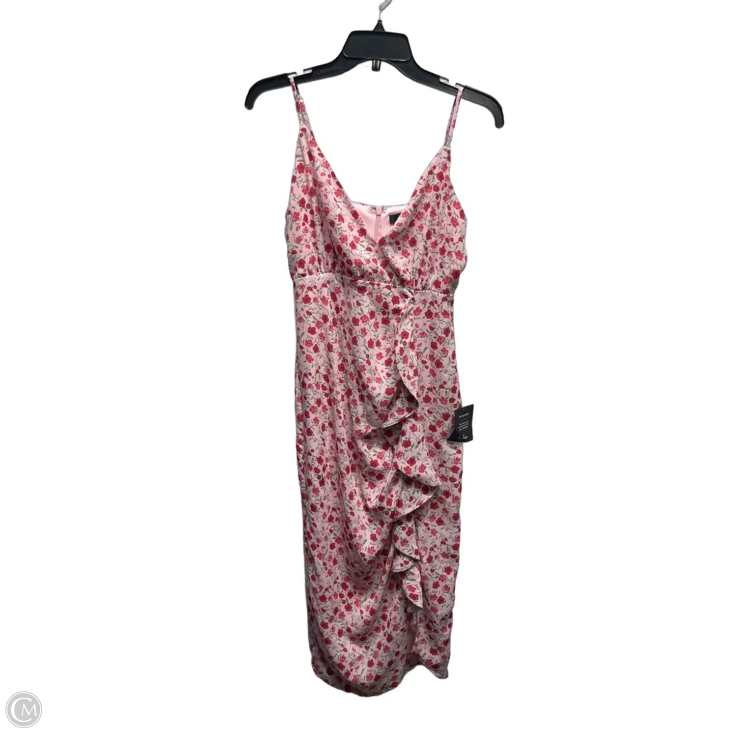 Dress Party Midi By Lulus In Green & Pink, Size: S