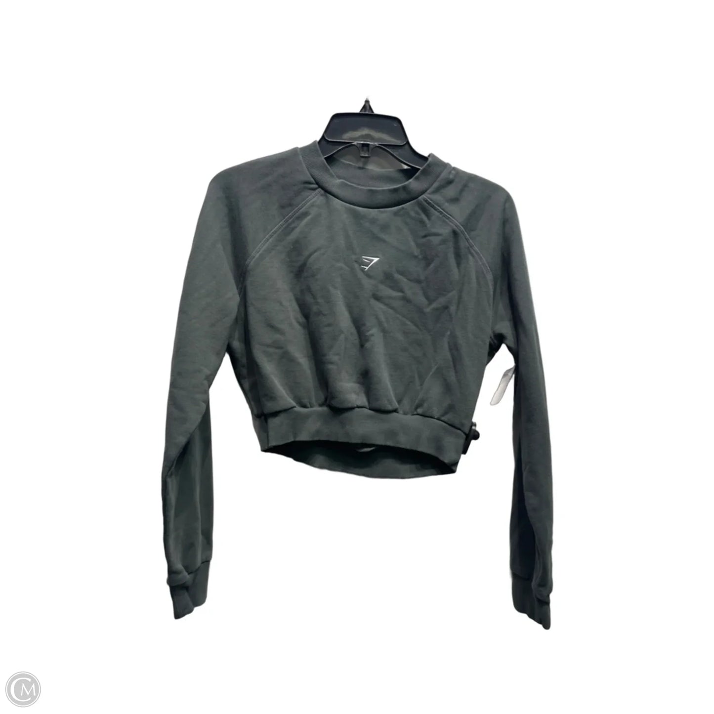Athletic Sweatshirt Crewneck By Gym Shark In Green, Size: S
