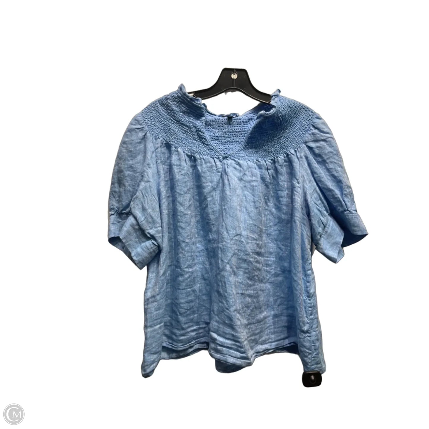 Top Short Sleeve By Talbots In Blue, Size: Xl