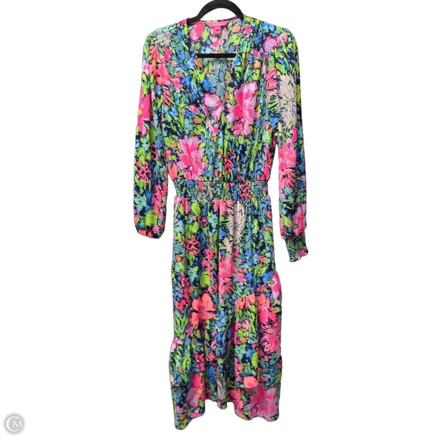 Dress Designer By Lilly Pulitzer In Blue & Green, Size: 12