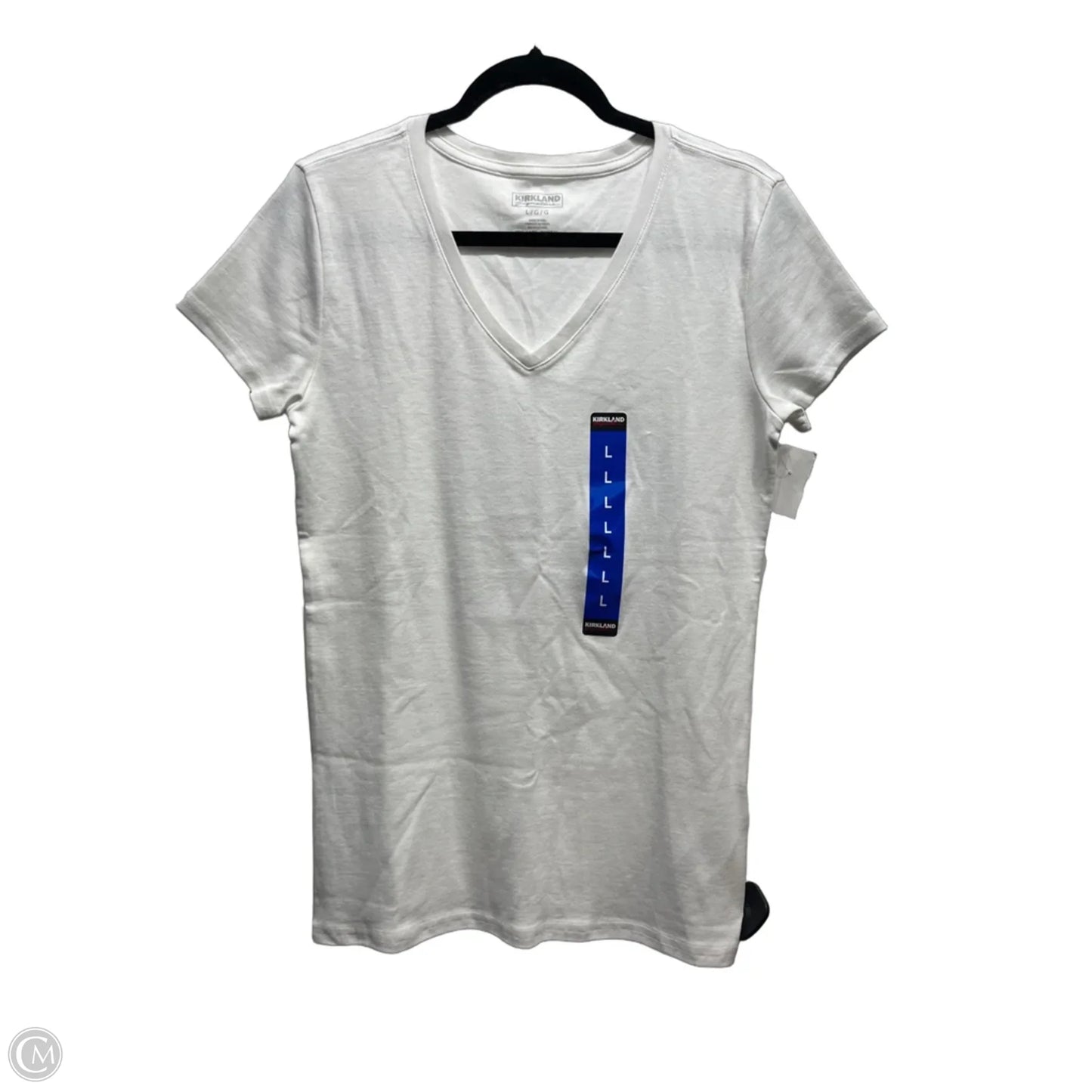 Top Short Sleeve Basic By Kirkland In White, Size: L