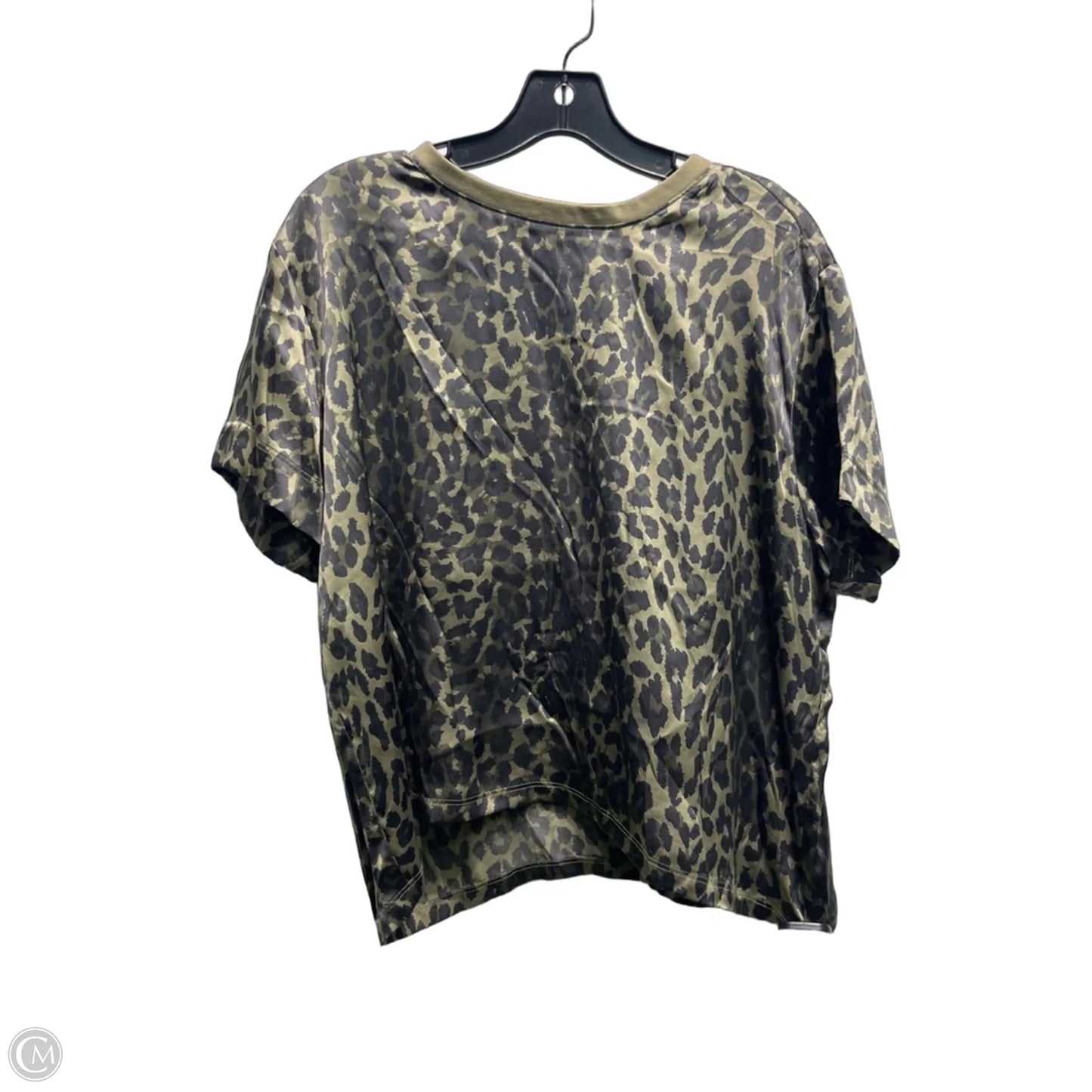 Top Short Sleeve By Atm In Green, Size: L