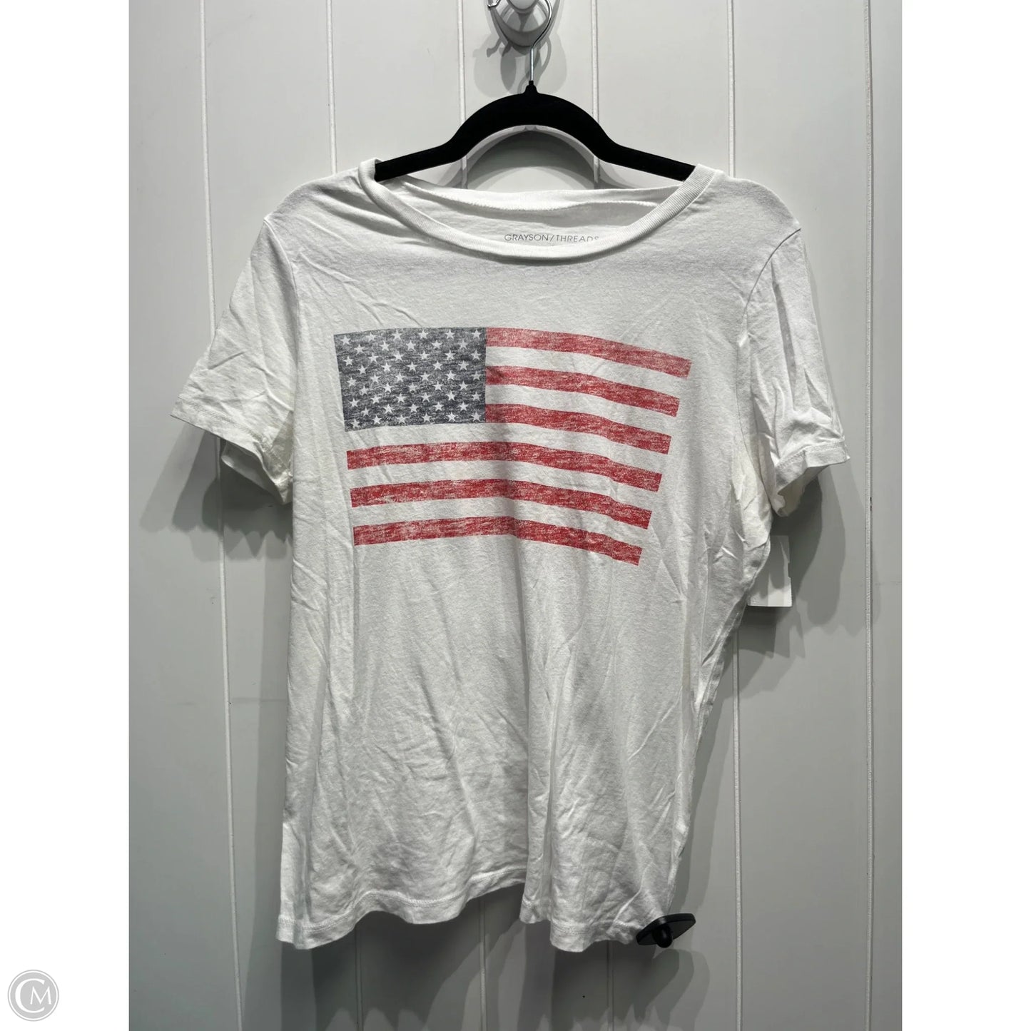 Top Short Sleeve Basic By Grayson Threads In Red & White, Size: L