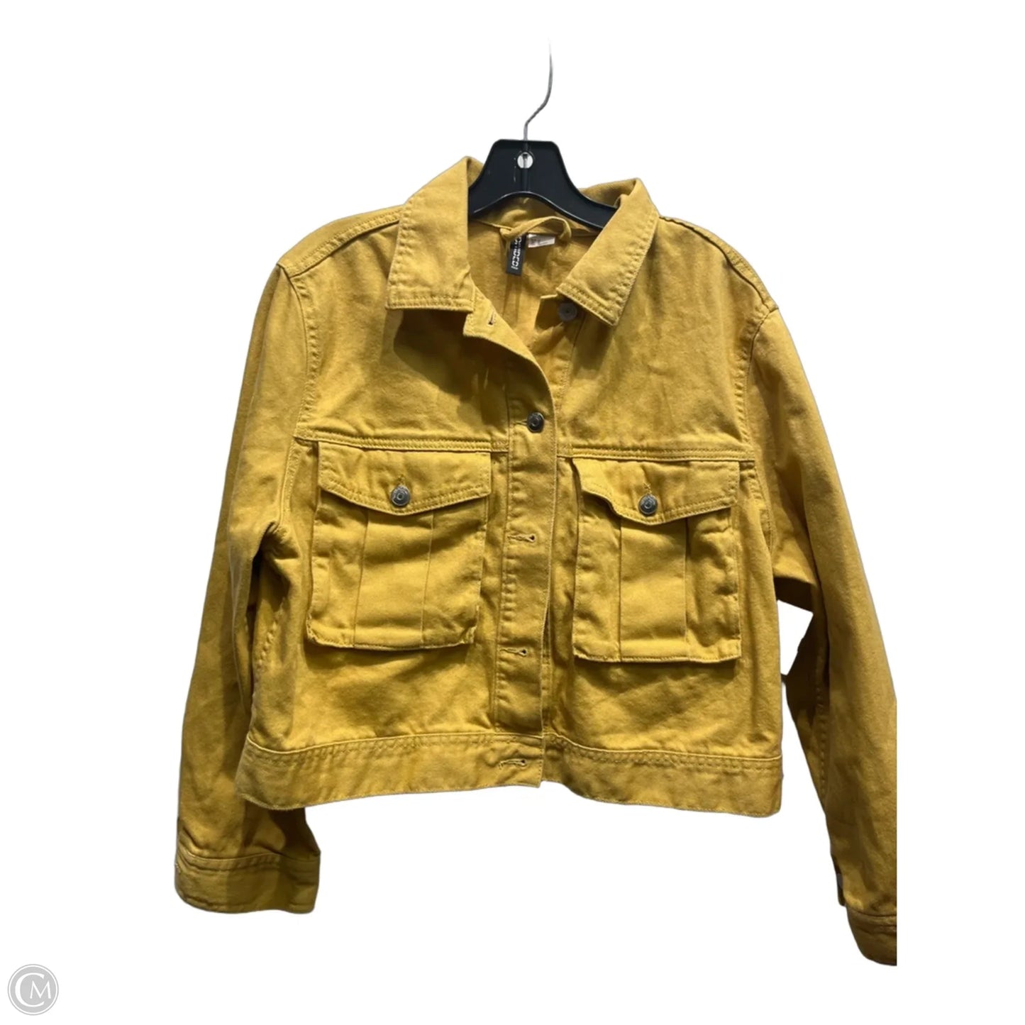 Jacket Denim By Divided In Yellow, Size: M