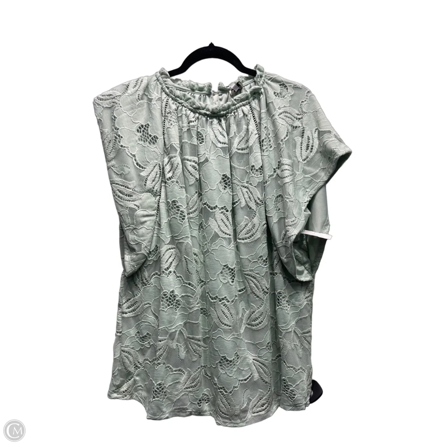 Top Short Sleeve By Anne Klein In Green, Size: Xl