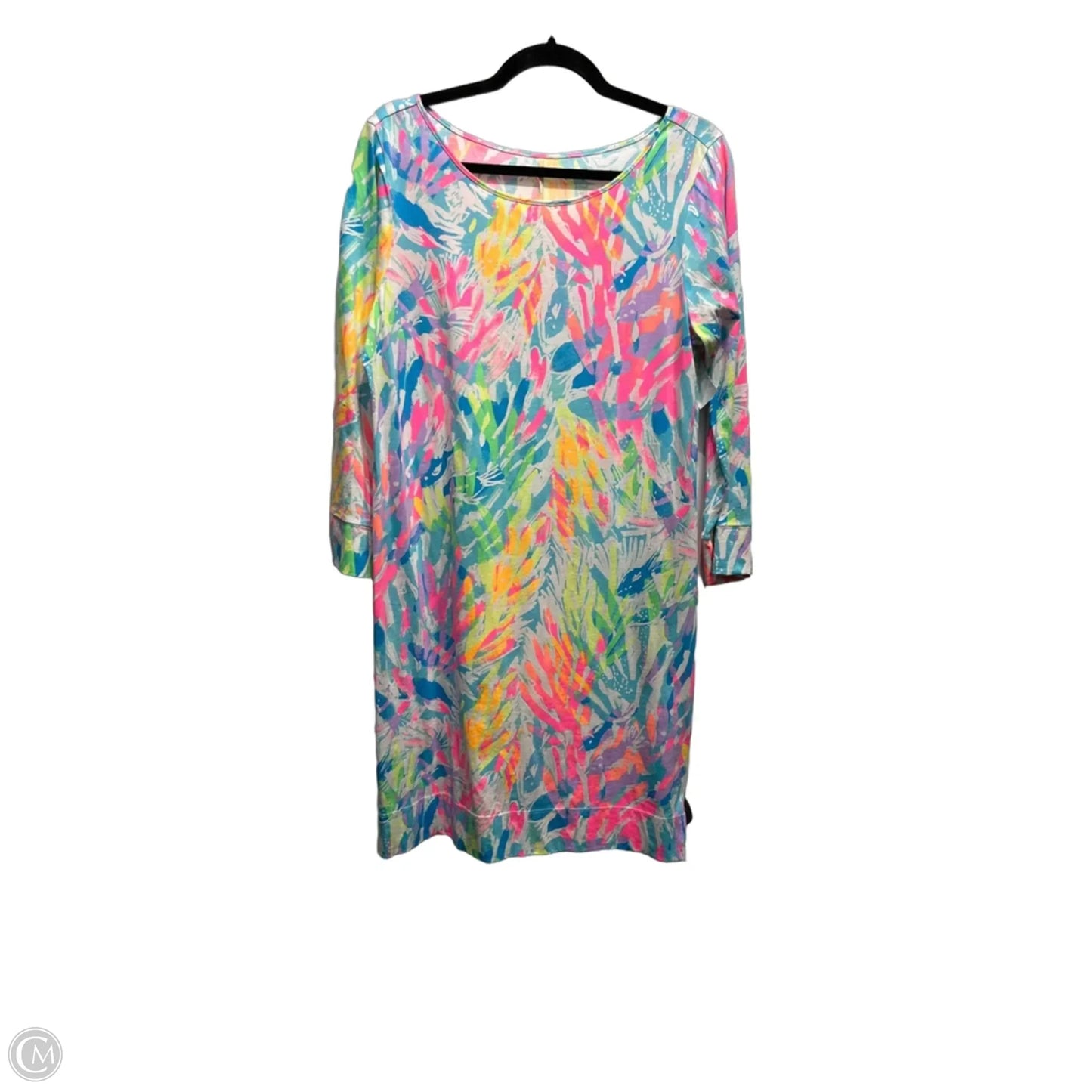 Dress Designer By Lilly Pulitzer In Orange & Pink, Size: L