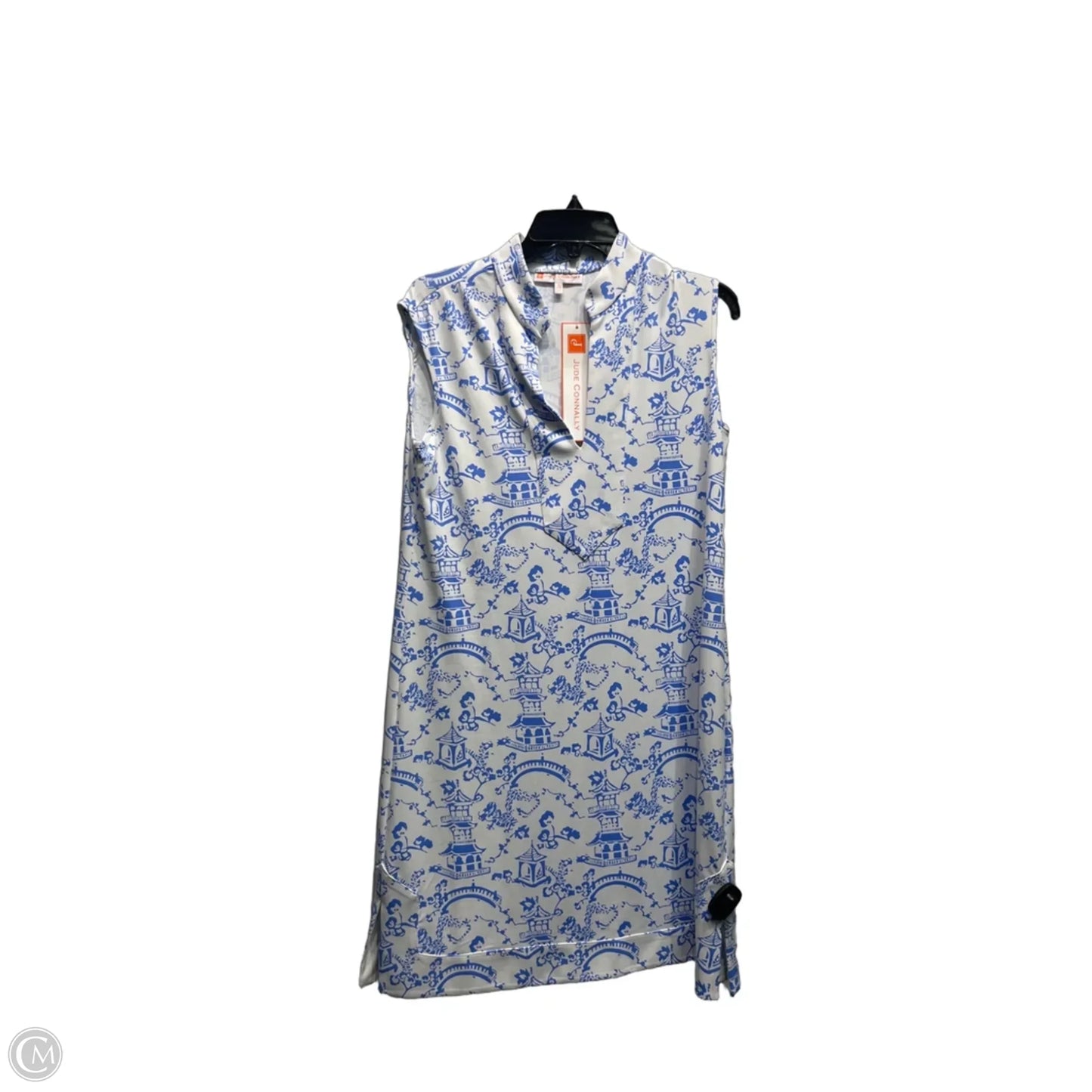Dress Casual Short By Jude Connally In Blue & White, Size: L