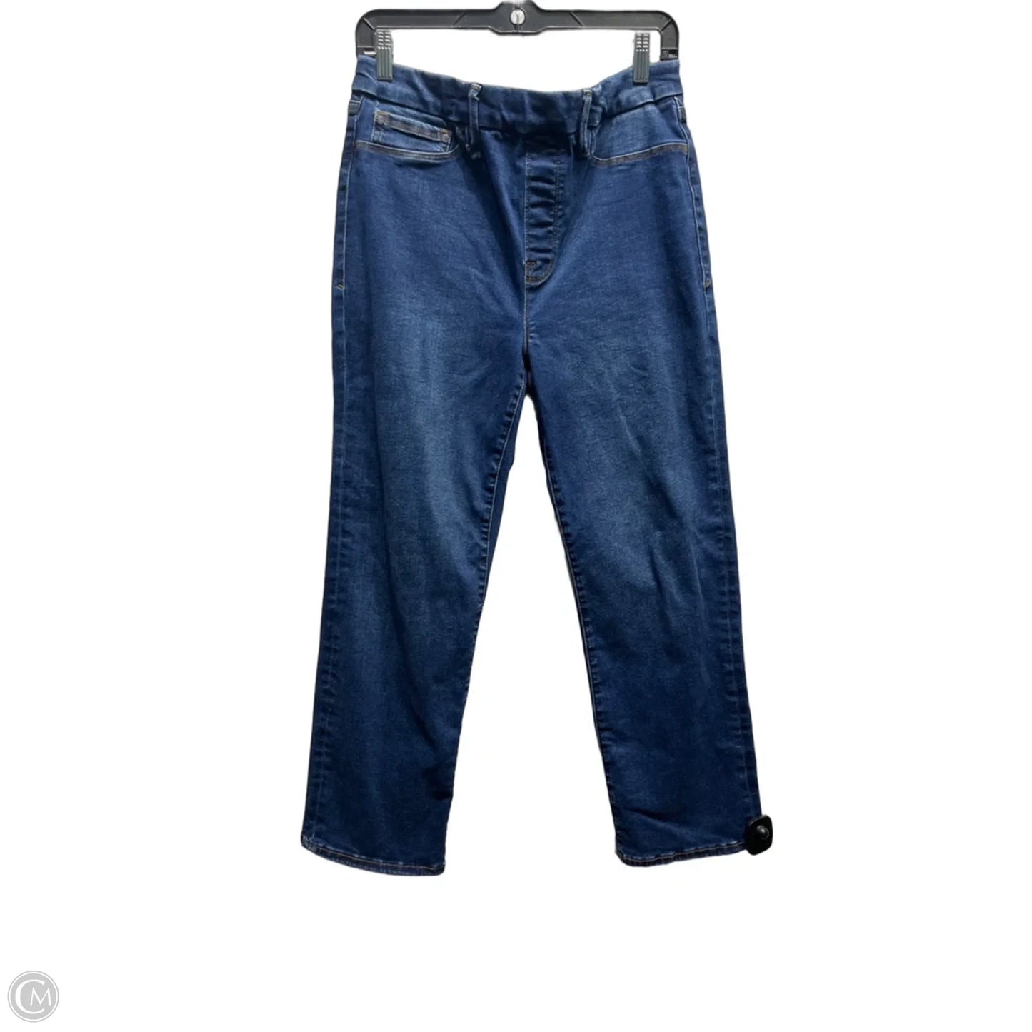 Jeans Straight By Good American In Blue Denim, Size: L