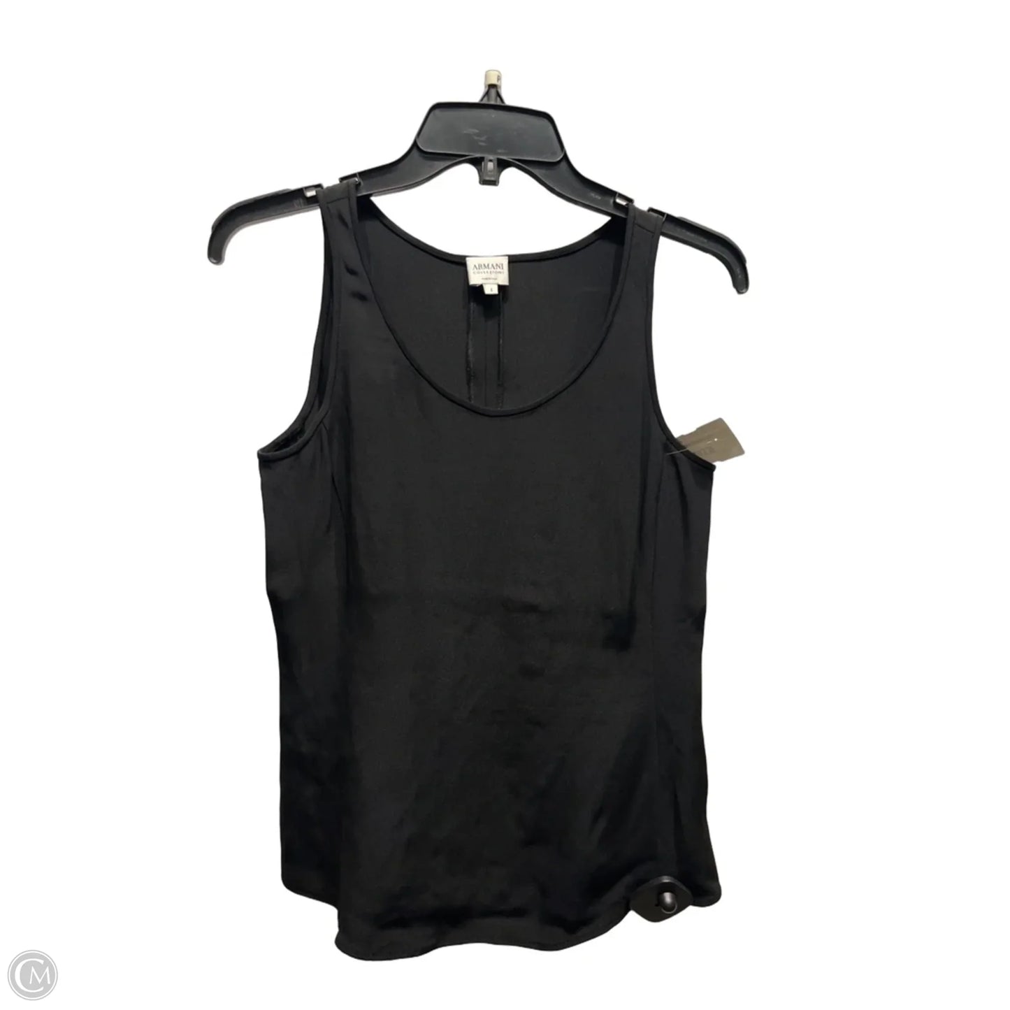 Top Sleeveless Luxury Designer By Armani In Black, Size: 6