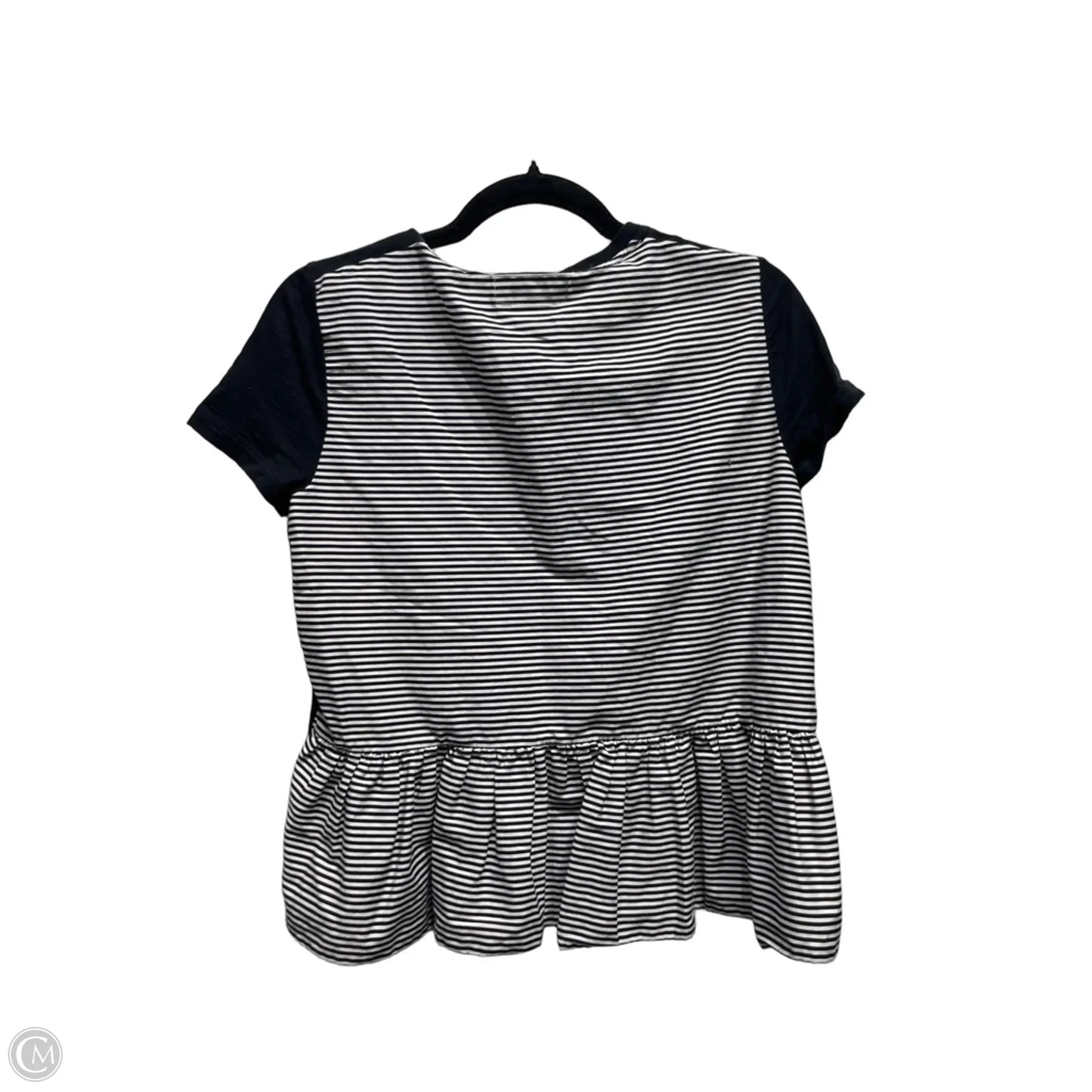 Top Short Sleeve Designer By Kate Spade In Black & White, Size: S