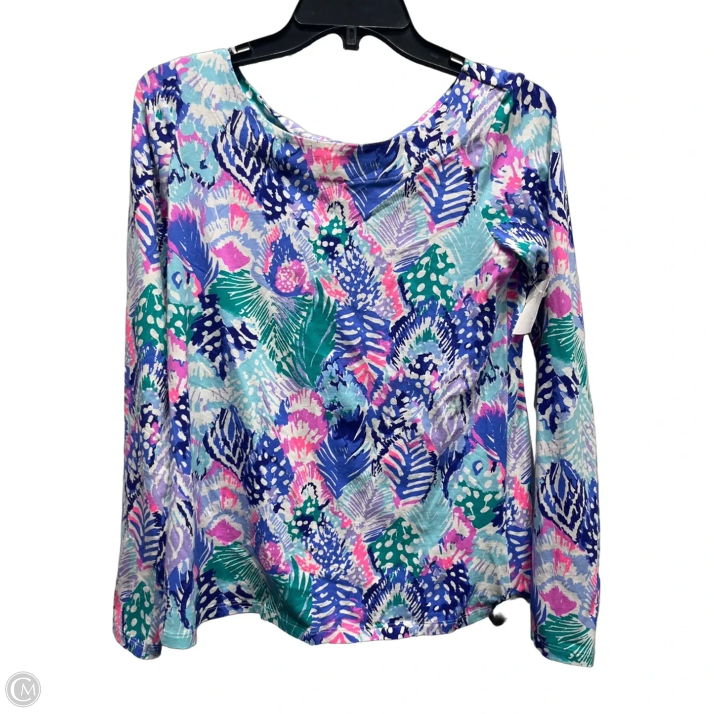 Top Long Sleeve Designer By Lilly Pulitzer In Blue & Purple, Size: S