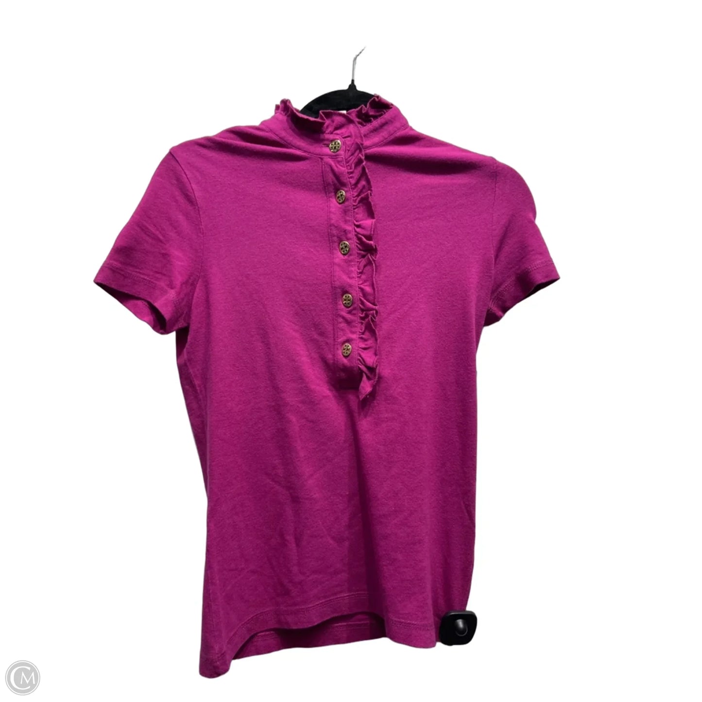 Top Short Sleeve Designer By Tory Burch In Purple, Size: Xs