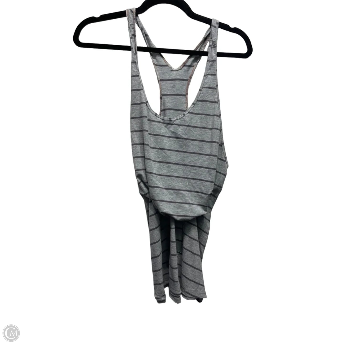 Athletic Tank Top By Lululemon In Black & Grey, Size: M