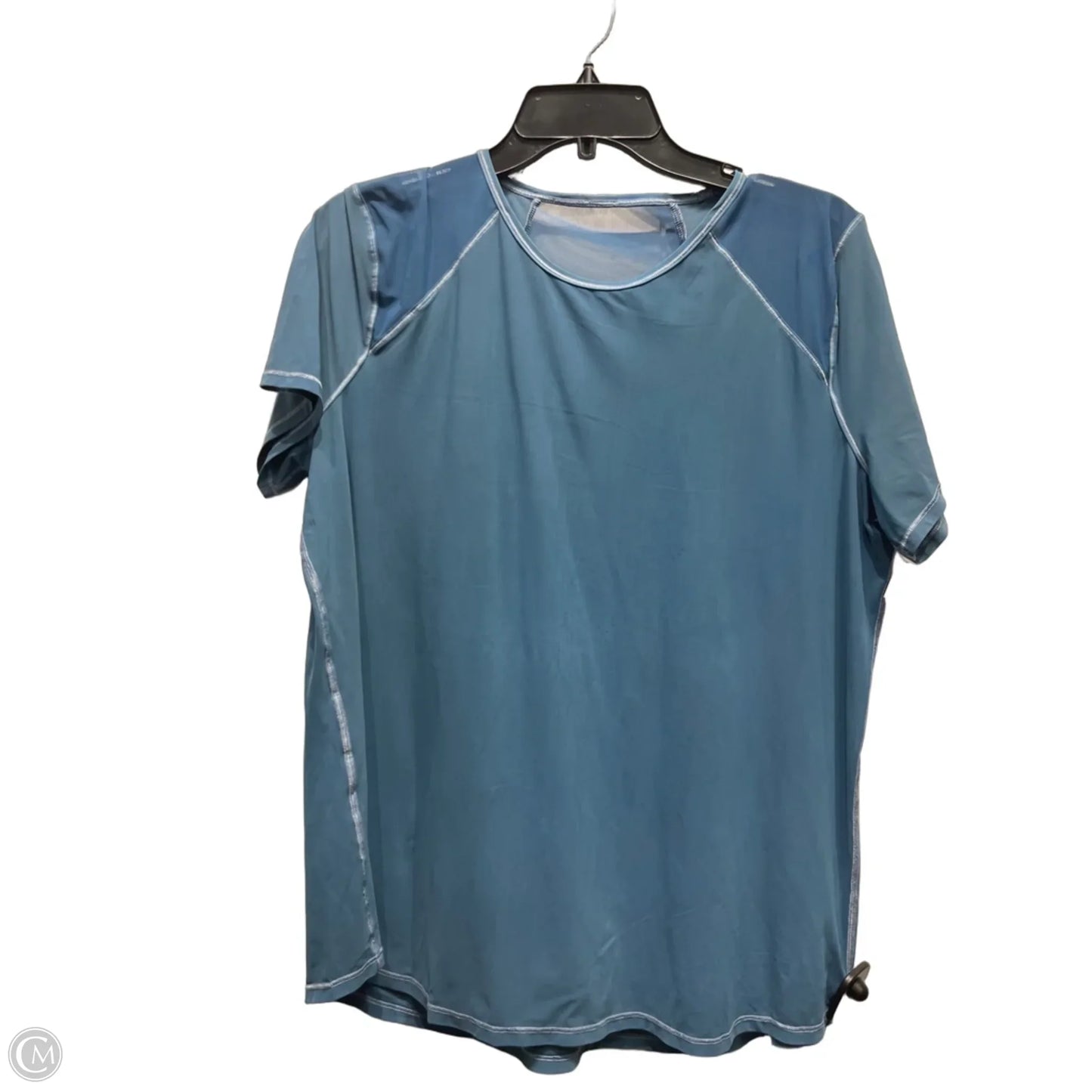 Athletic Top Short Sleeve By Lululemon In Blue, Size: M
