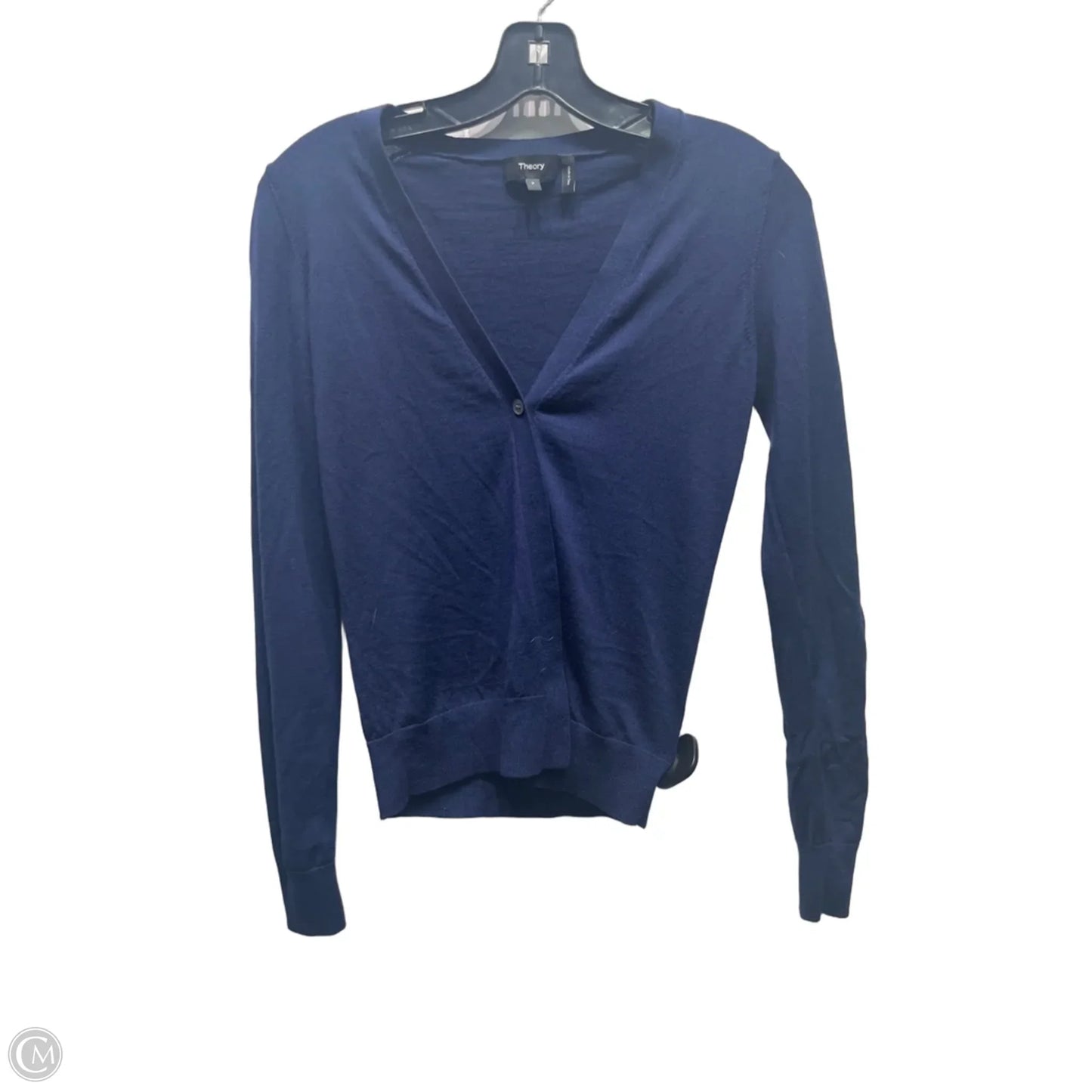Sweater Cardigan By Theory In Navy, Size: S