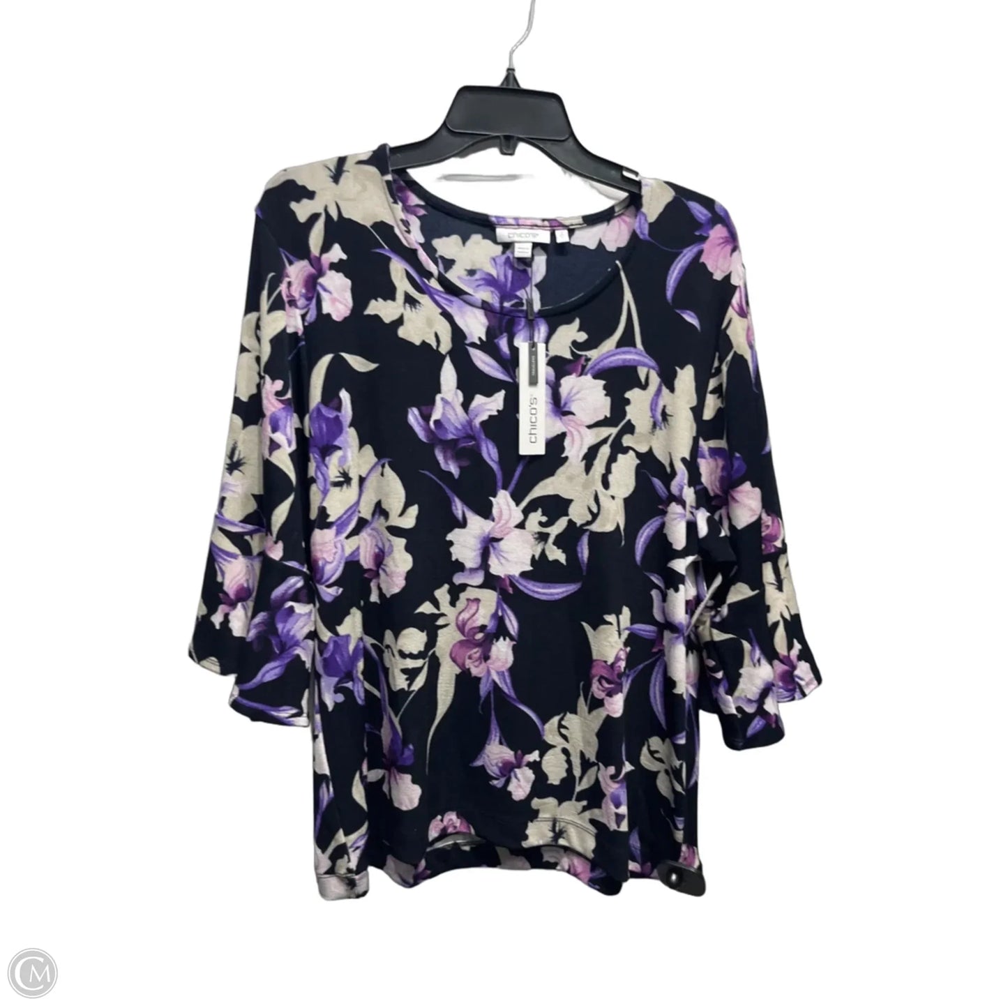 Top Long Sleeve By Chicos In Purple, Size: L