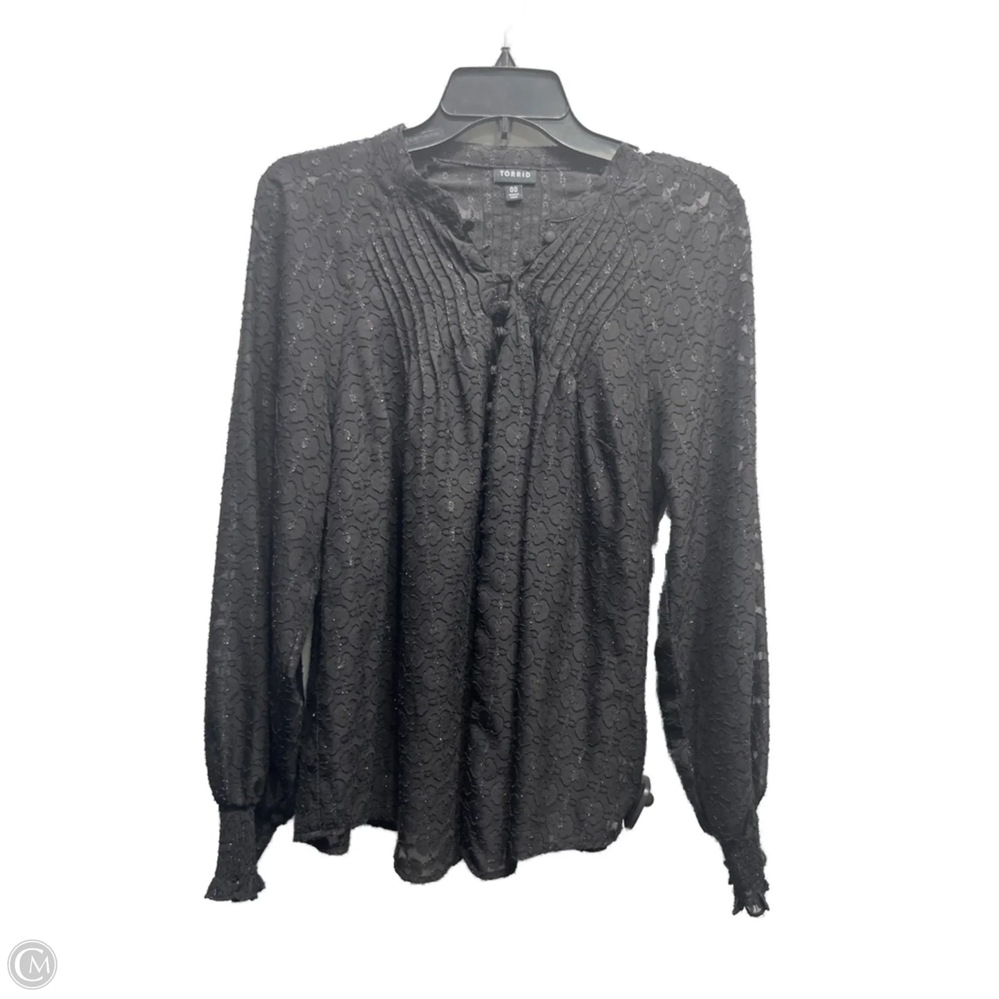 Top Long Sleeve By Torrid In Black, Size: M