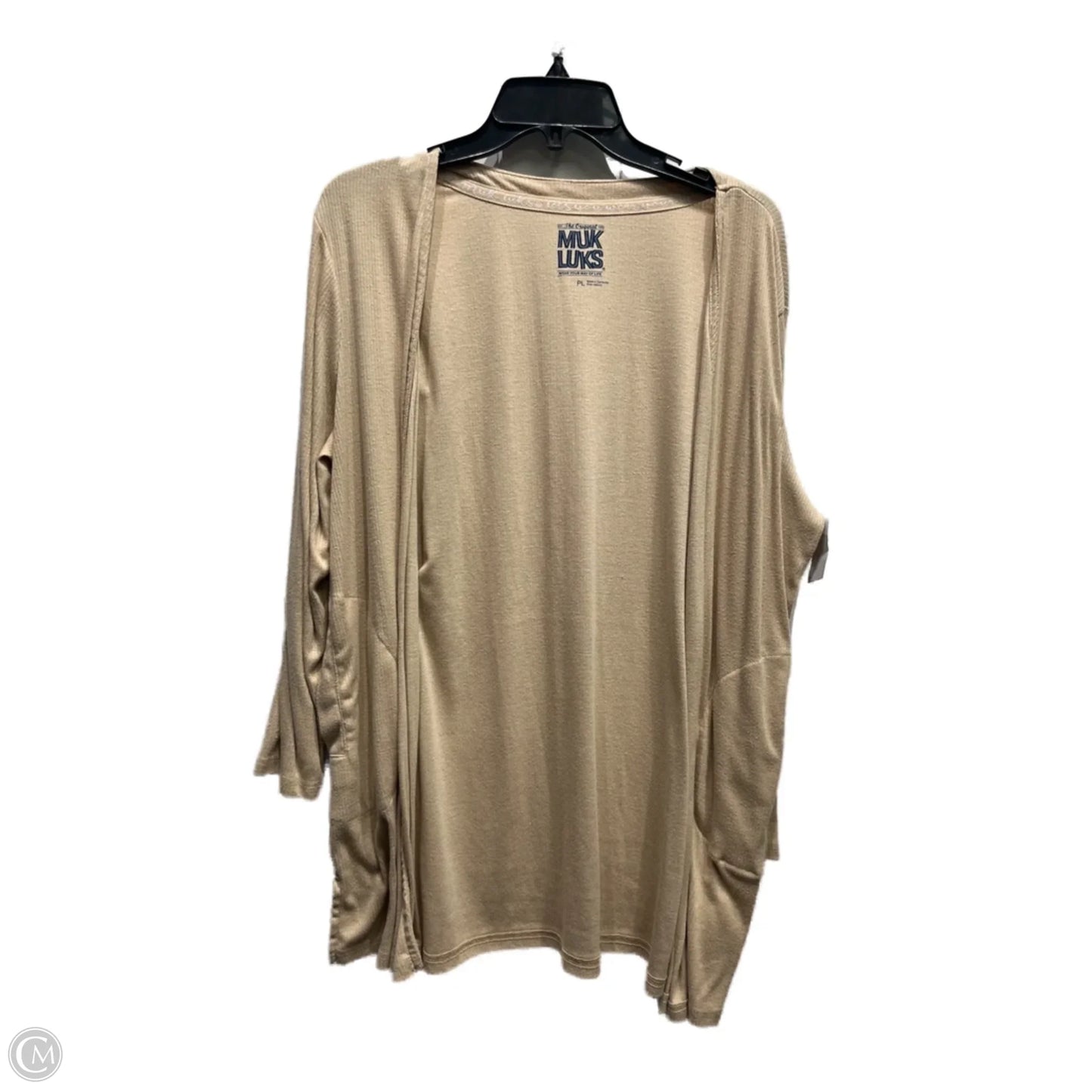 Cardigan By Muk Luks In Cream, Size: Lp