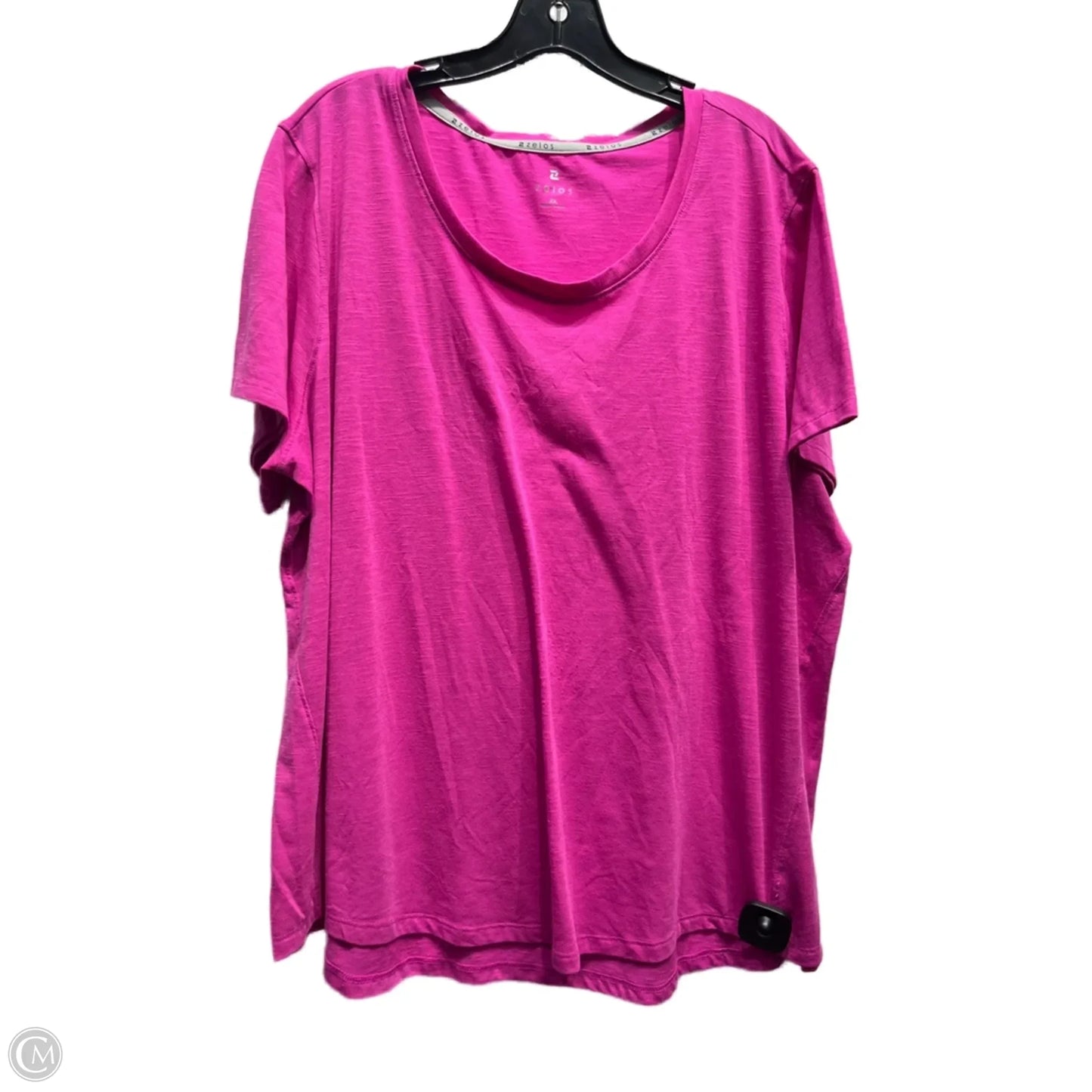 Athletic Top Short Sleeve By Zelos In Pink, Size: 2x
