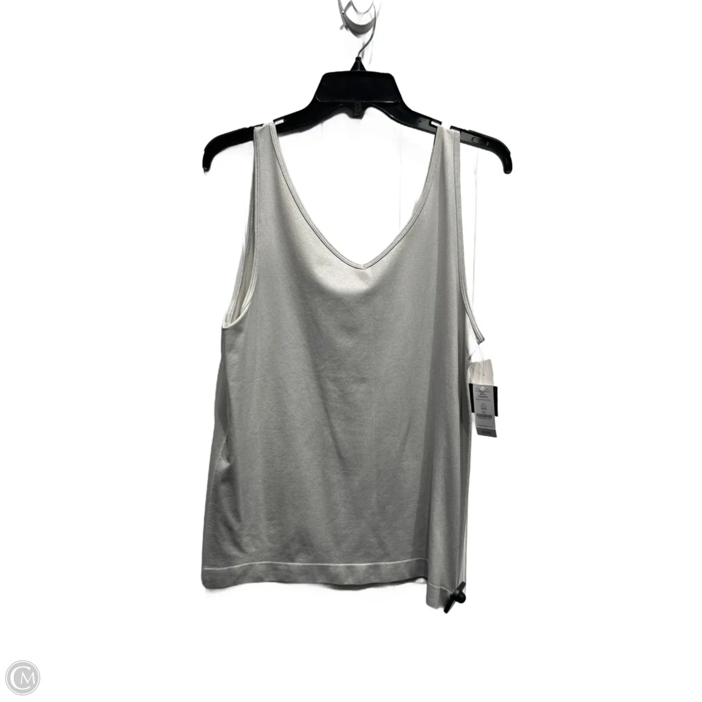 Top Sleeveless Basic By White House Black Market In Silver, Size: Xl