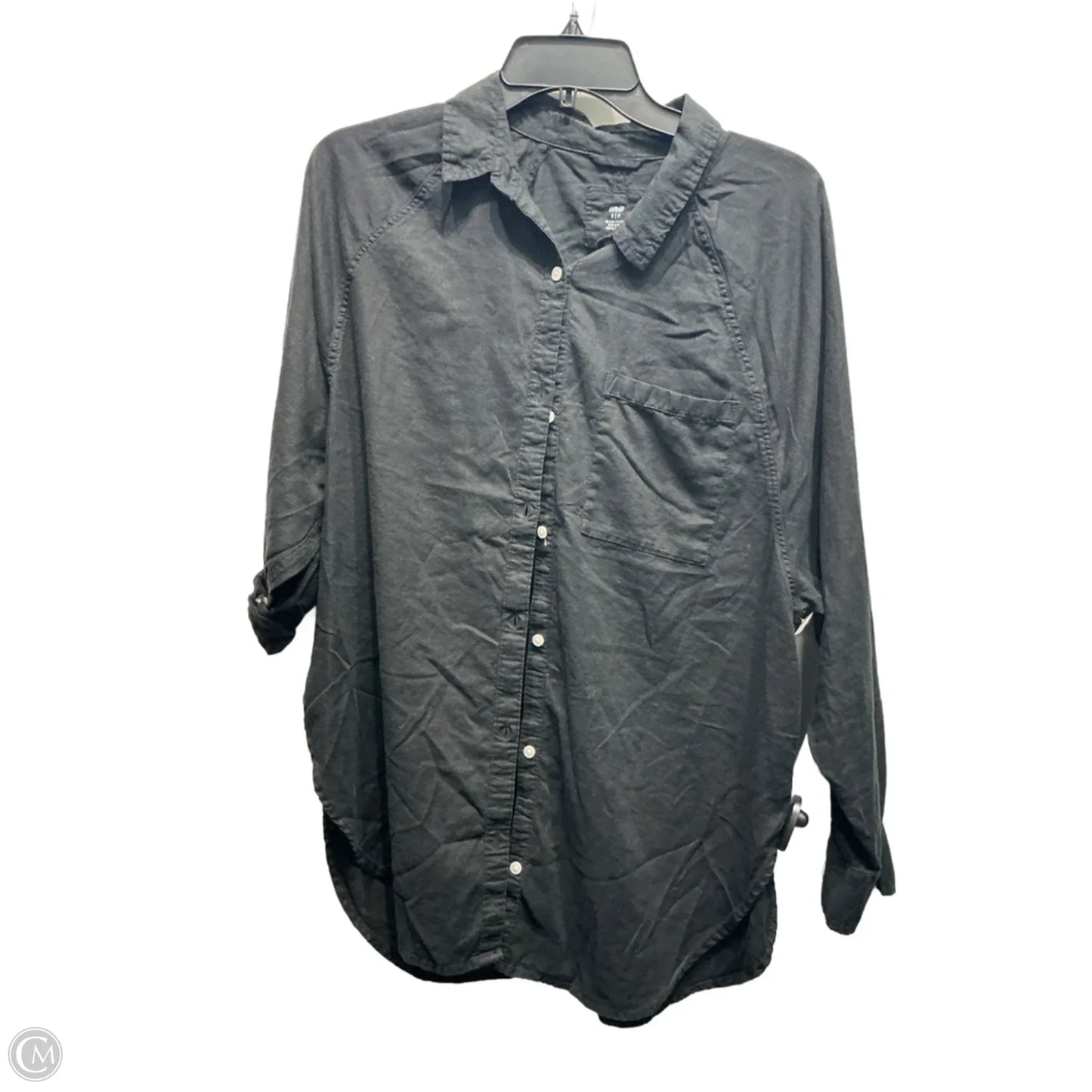 Top Long Sleeve By Aerie In Black, Size: S