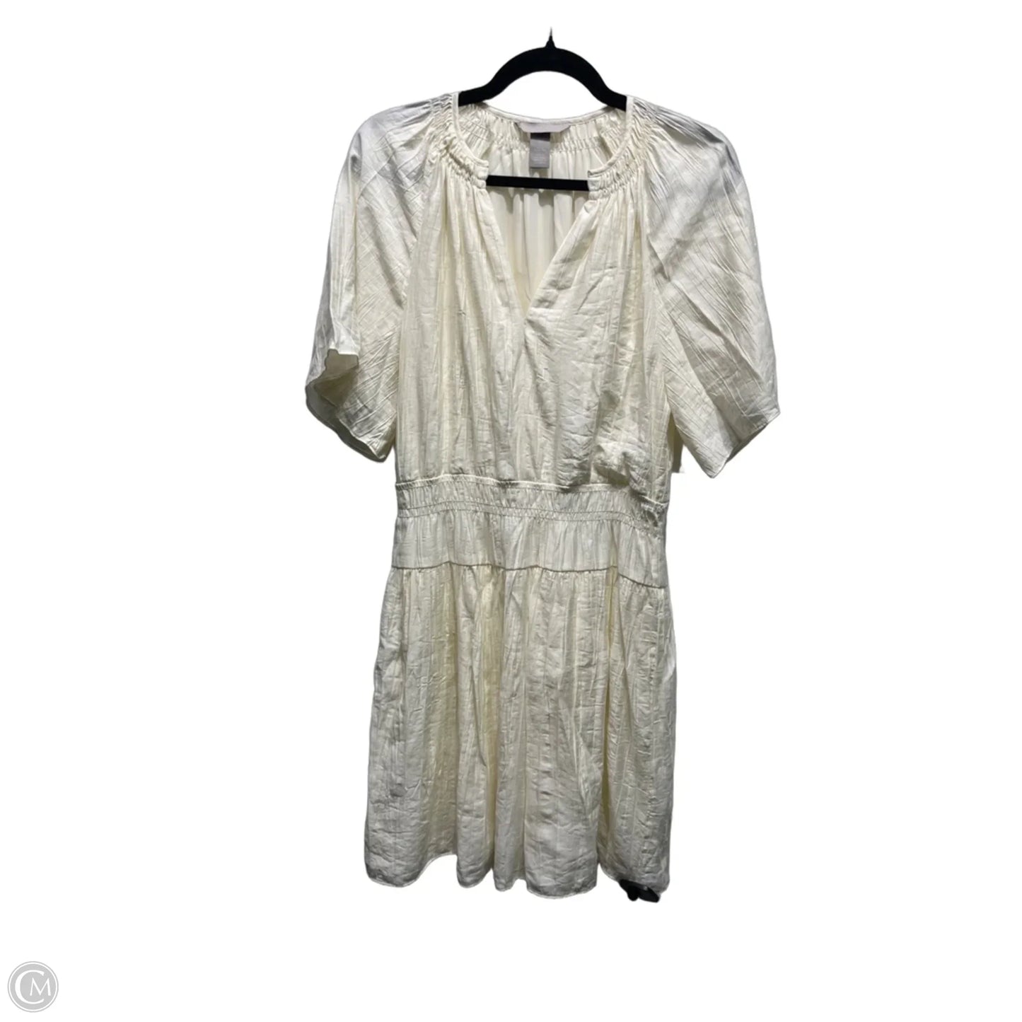 Dress Casual Short By H&m In Cream, Size: S