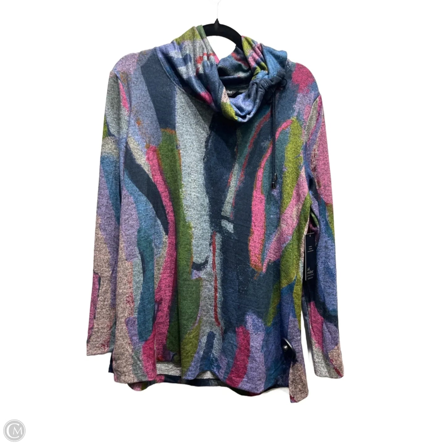 Top Long Sleeve By Ali Miles In Blue & Purple, Size: M