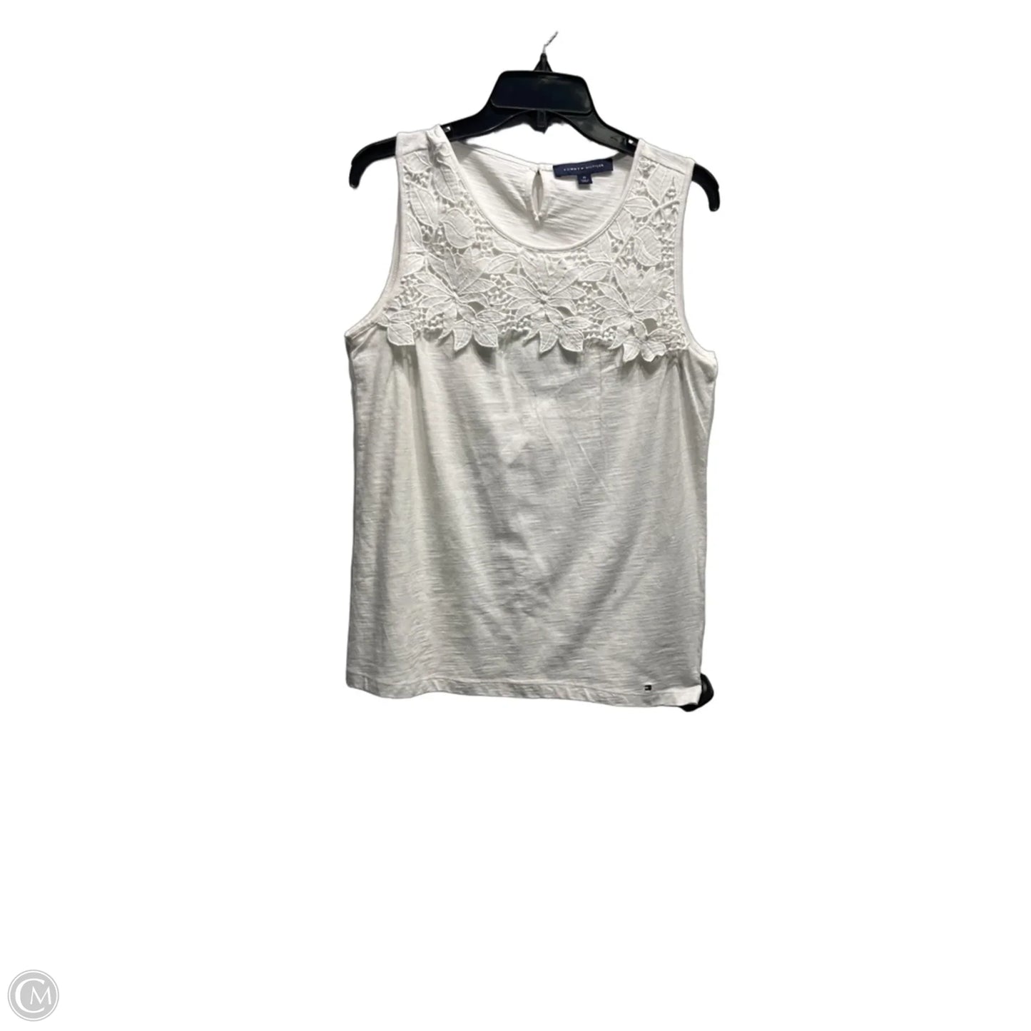 Top Sleeveless By Tommy Hilfiger In White, Size: M